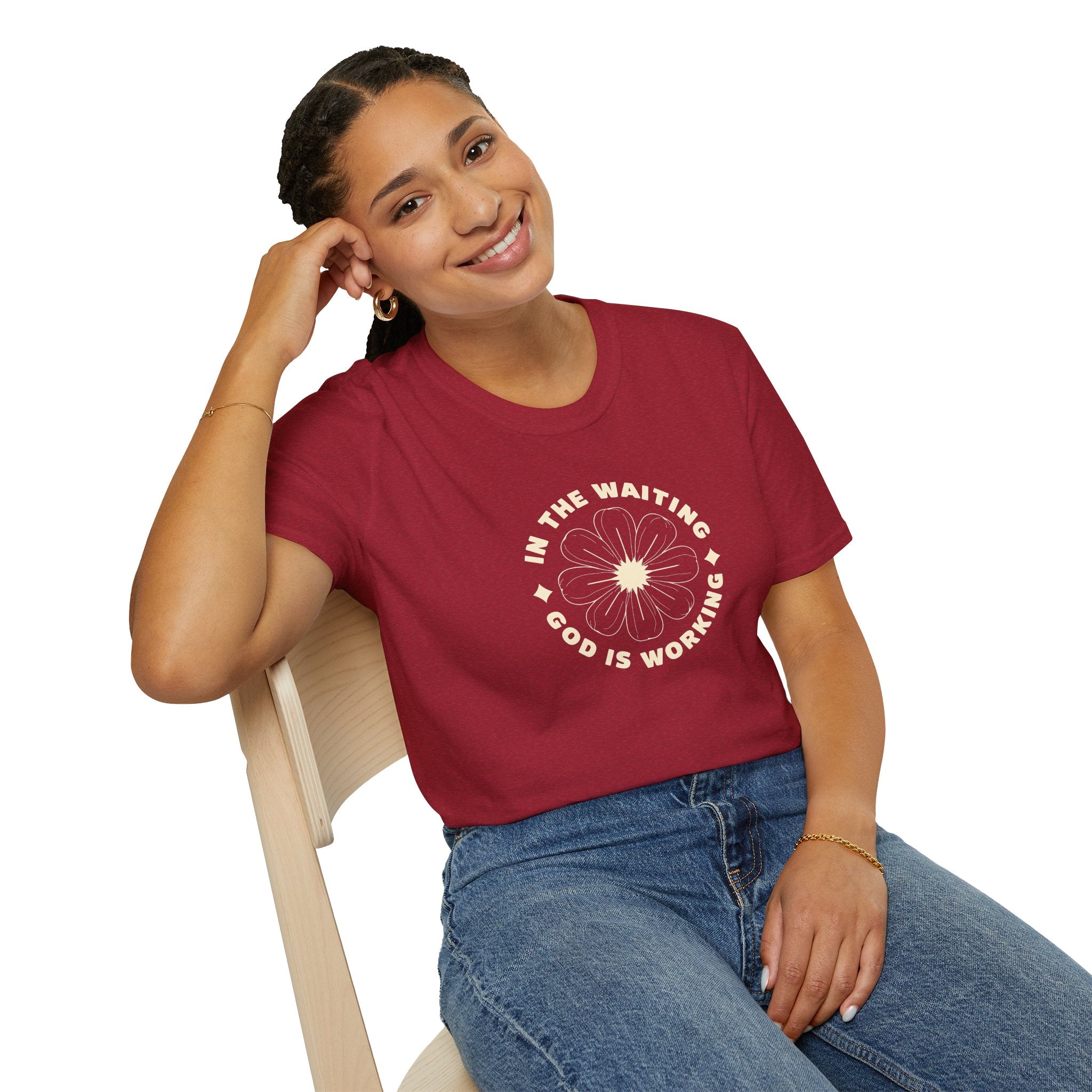 In the Waiting God Is Working Christian Gildan Unisex T-shirt | Women’s Faith Graphic Tee