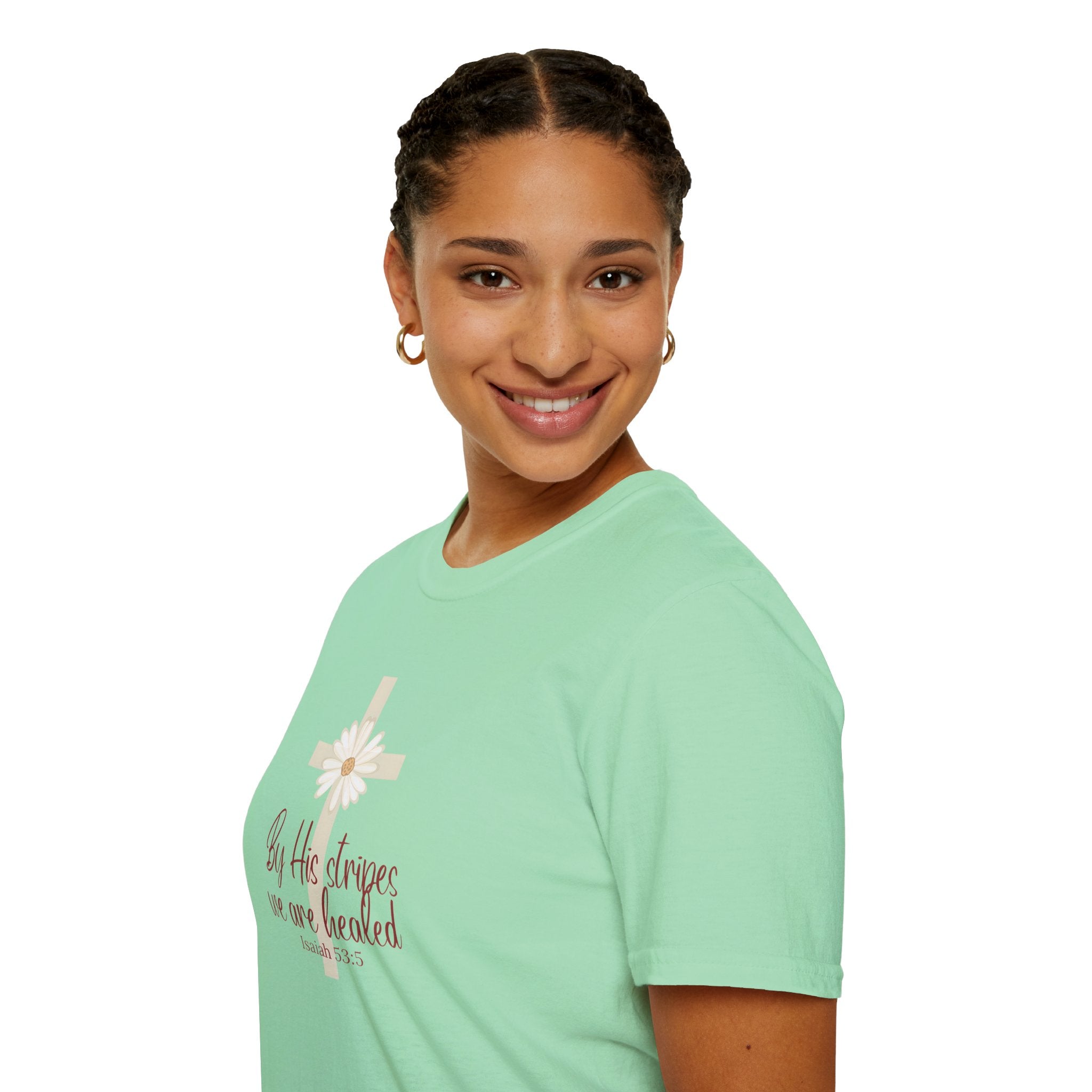 By His Stripes We Are Healed | Isaiah 53:5 | Christian Gildan T Shirt