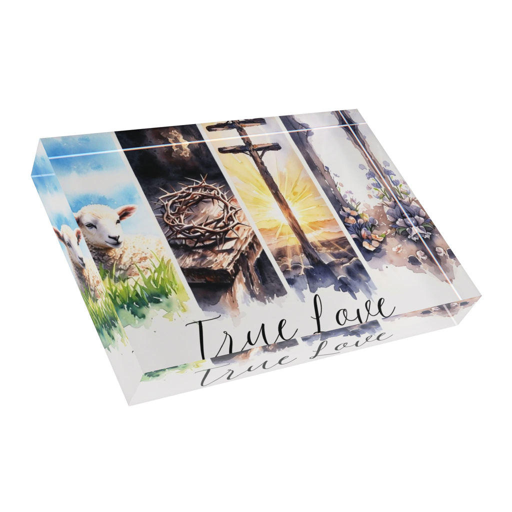 True Love Christian Acrylic Photo Block | Christian Home Decor