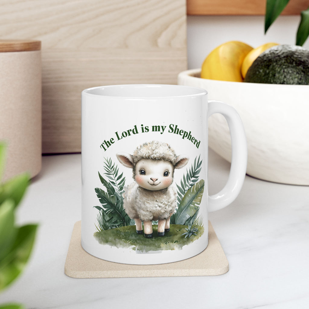 The Lord Is My Shepherd Mug – Christian Coffee Mug – Bible Verse Christian Gift