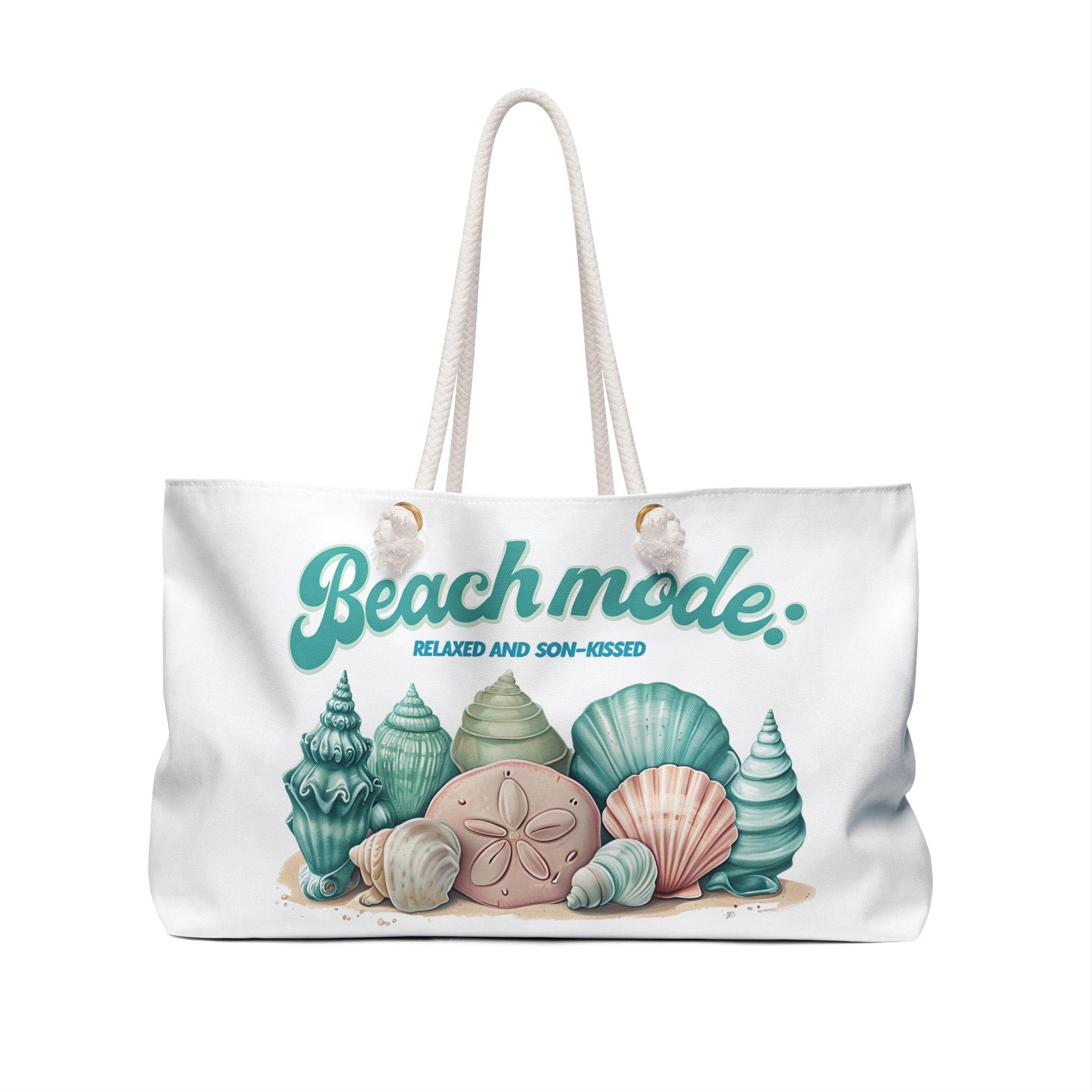 Beach Mode Weekender Bag | Faith-Based Travel Tote | Spacious & Durable Coastal Bag