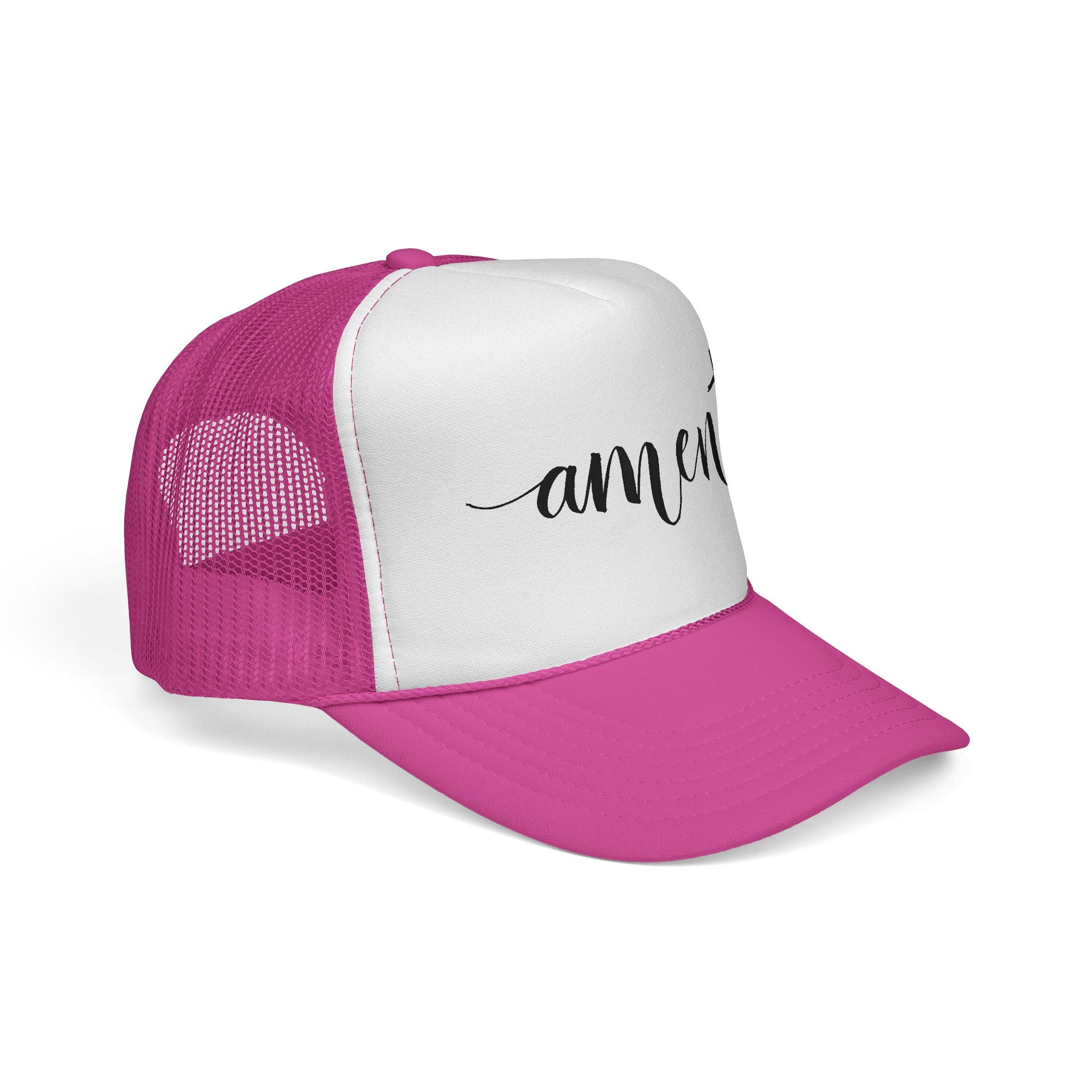 Amen Christian Trucker Hat | Faith Snapback Cap | Adjustable Mesh Hat Gift