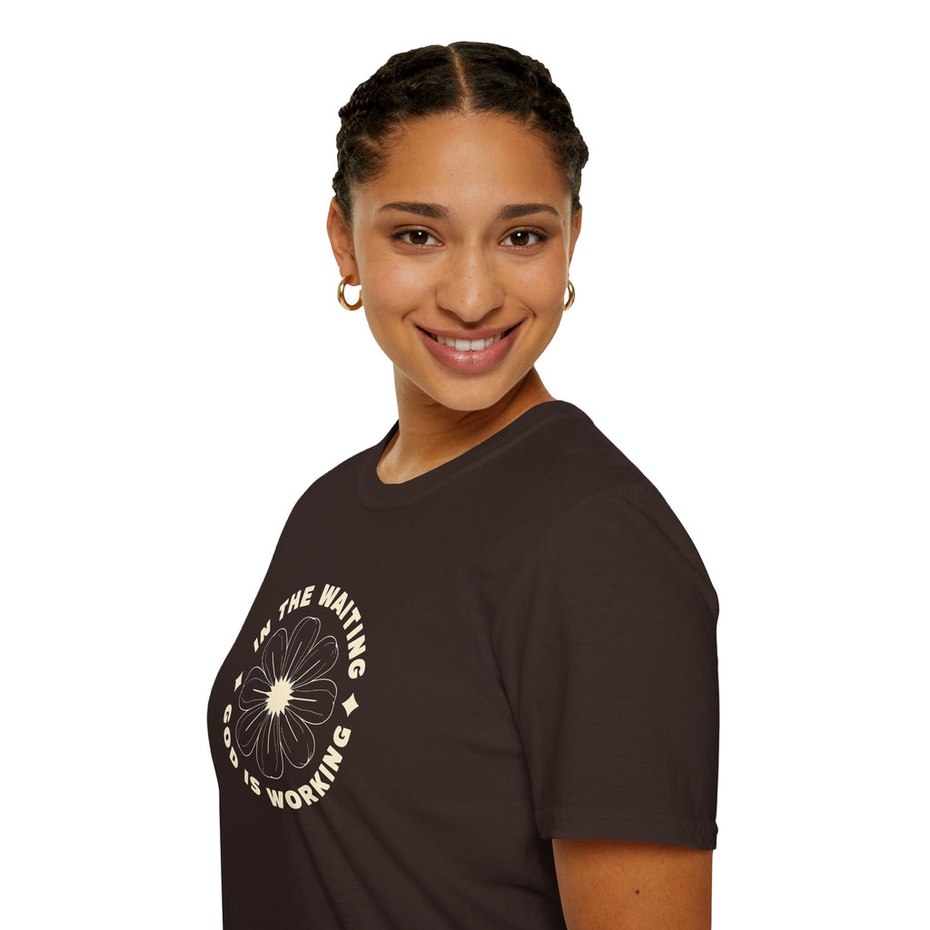 In the Waiting God Is Working Christian Gildan Unisex T-shirt | Women’s Faith Graphic Tee