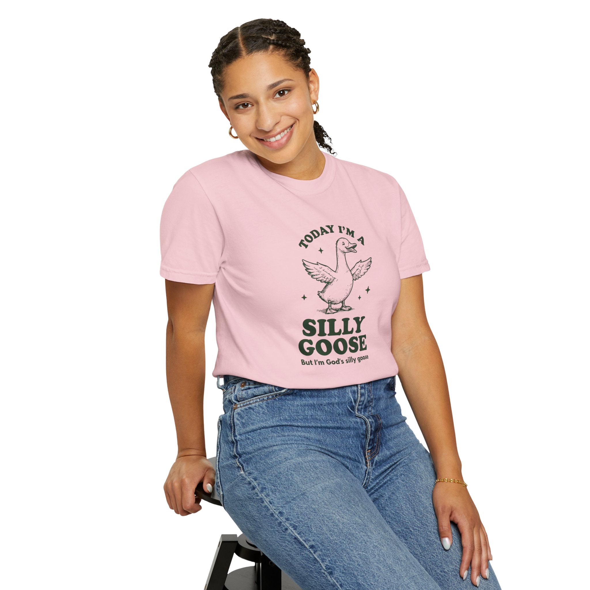 God’s Silly Goose without the tie | Unisex Garment Dyed Comfort Colors | Christian Graphic T-shirt | S-4XL