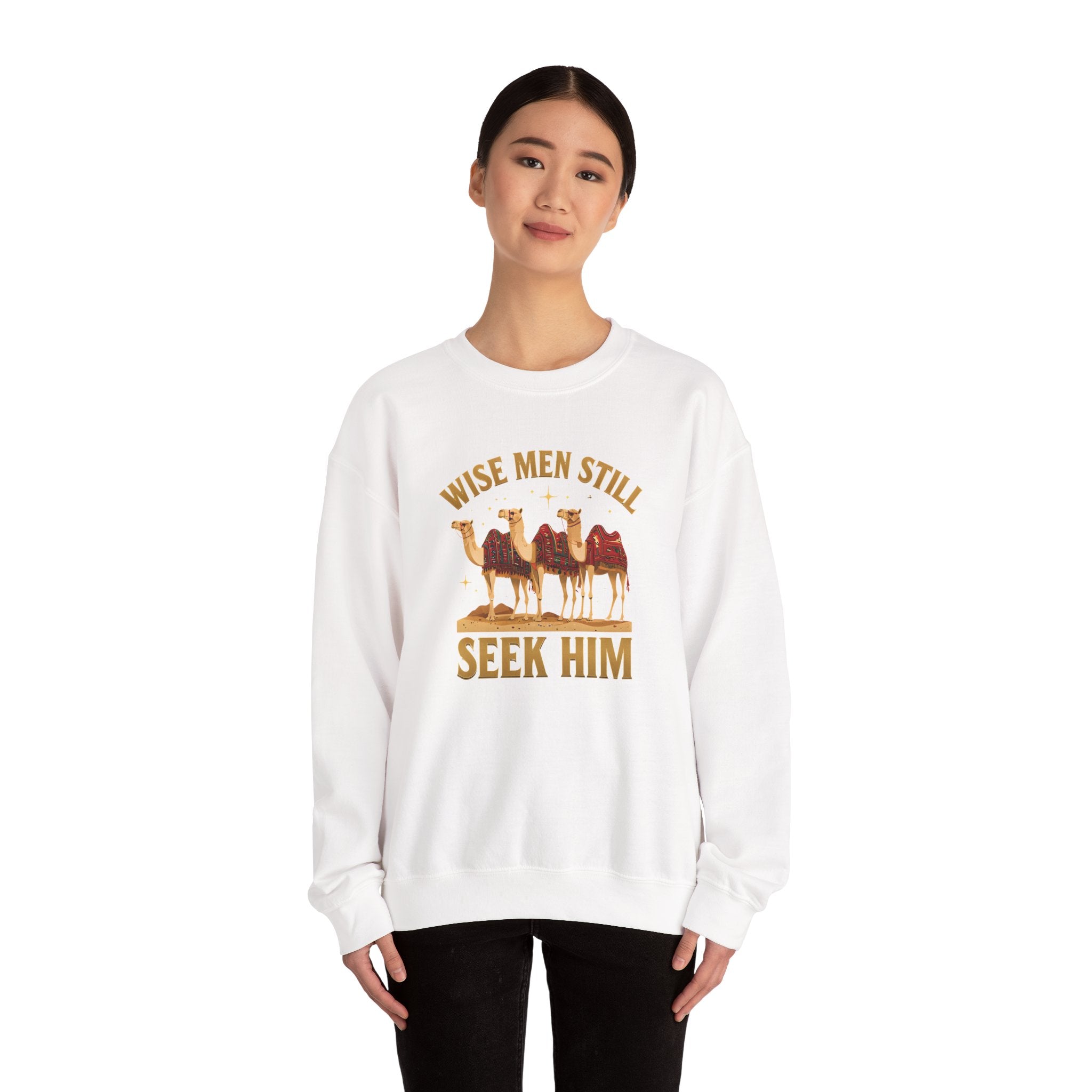 Wise Men Still Seek Him Gildan Unisex Crewneck Sweatshirt | Gift for Men | Religious Holiday Apparel