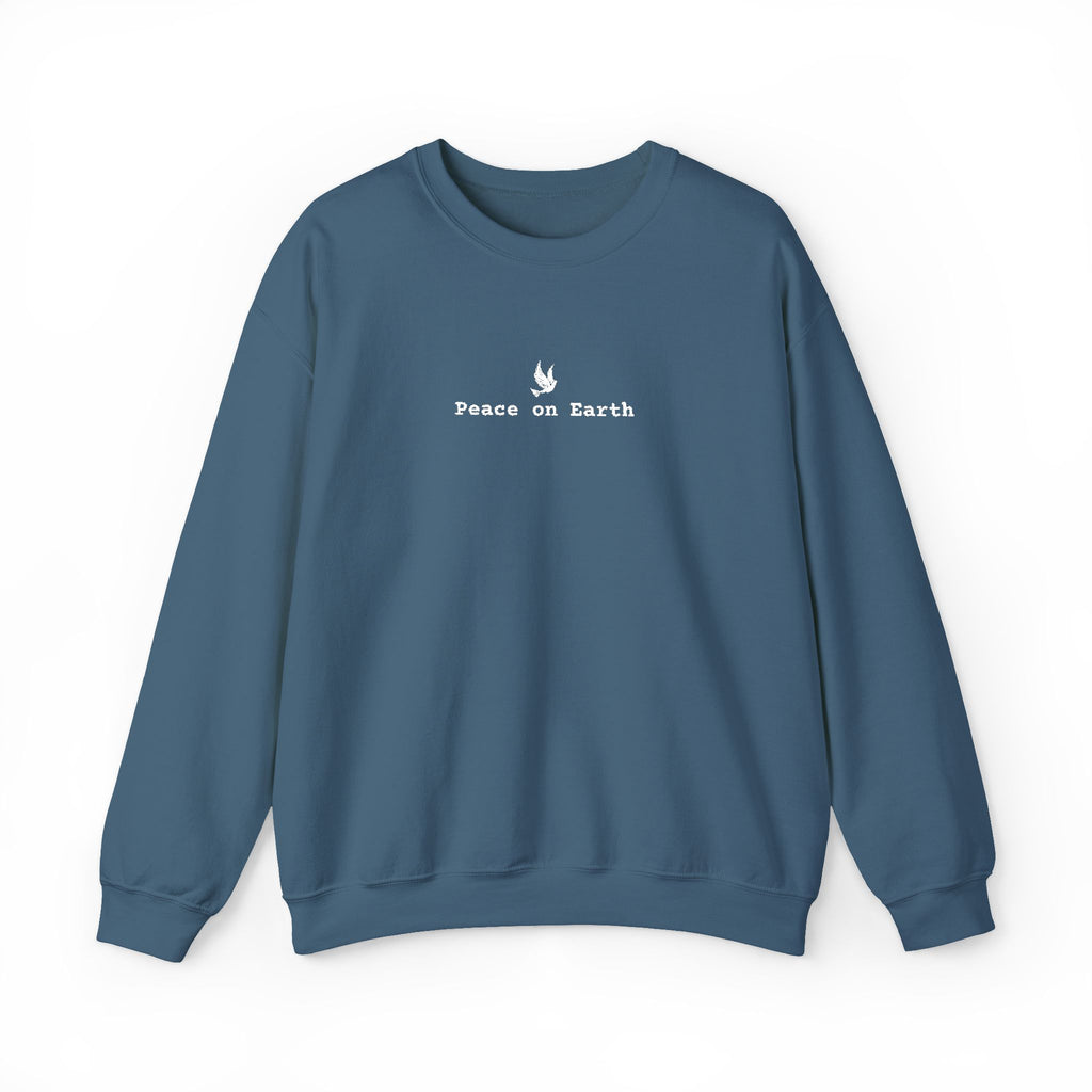 Peace on Earth Embroidered Gildan Christian Crewneck Unisex Sweatshirt | Christian gift | Christmas sweatshirt & gift