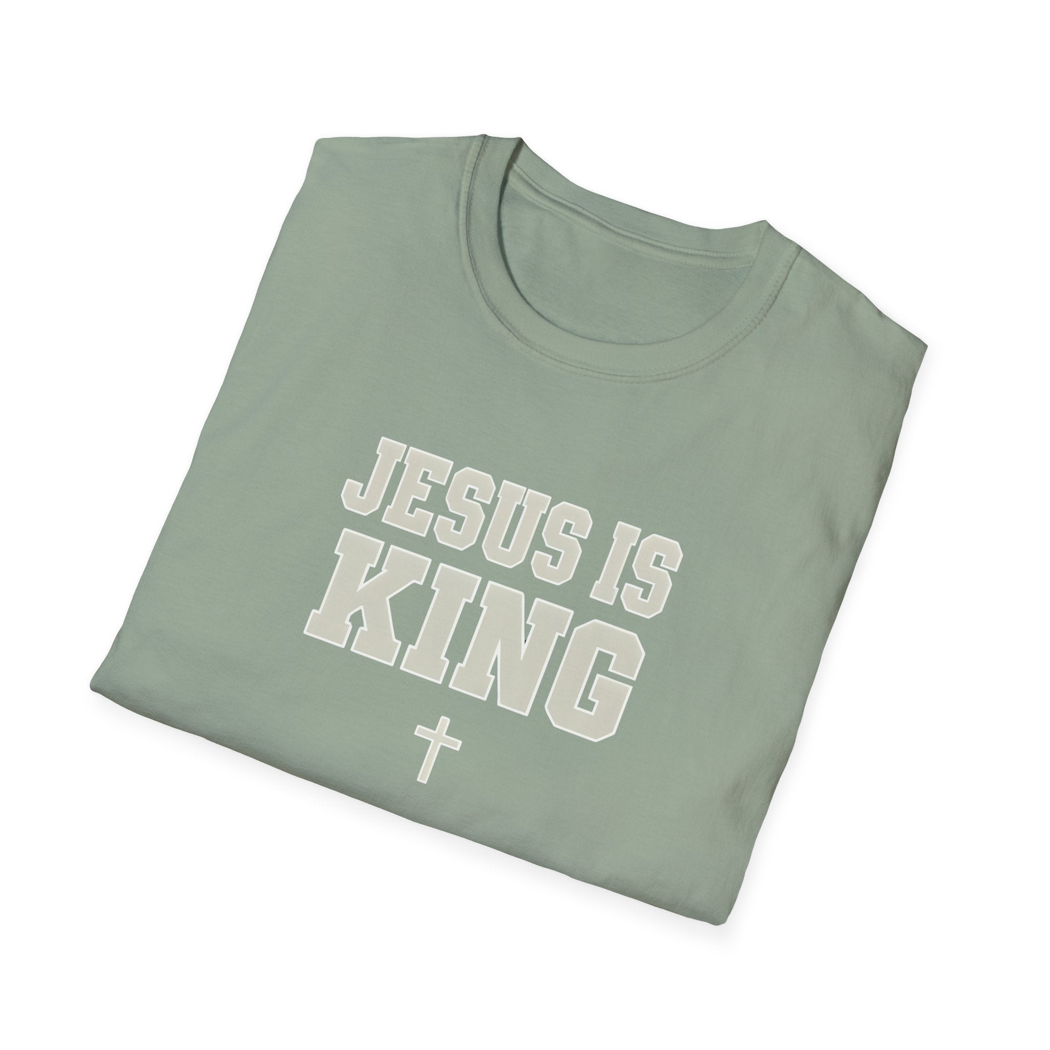 Jesus is King Unisex Gildan Softstyle T-Shirt | Christian Faith Apparel | Christian Gifts