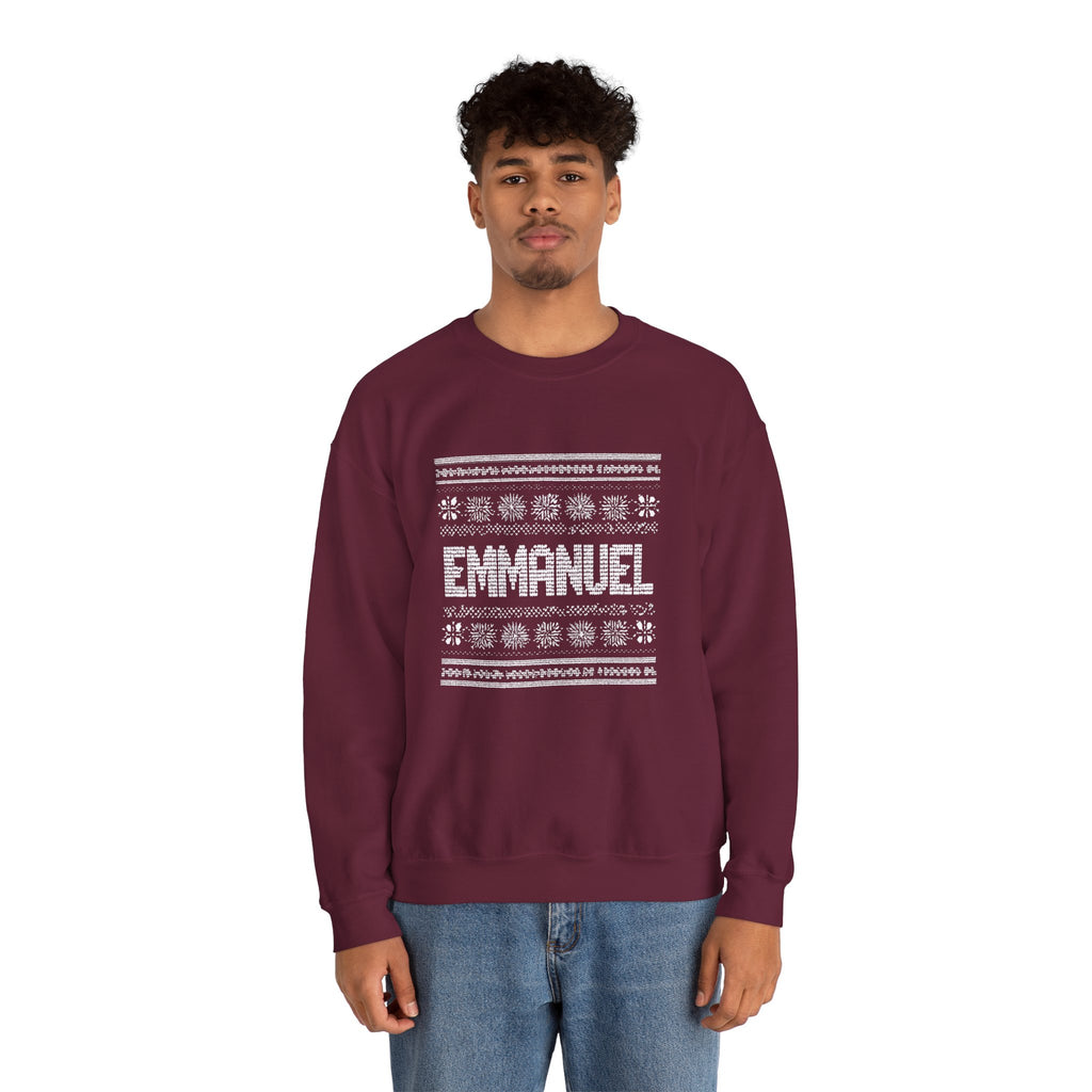 Emmanuel Gildan Unisex Christmas Crewneck Sweatshirt |Christian Holiday Gift