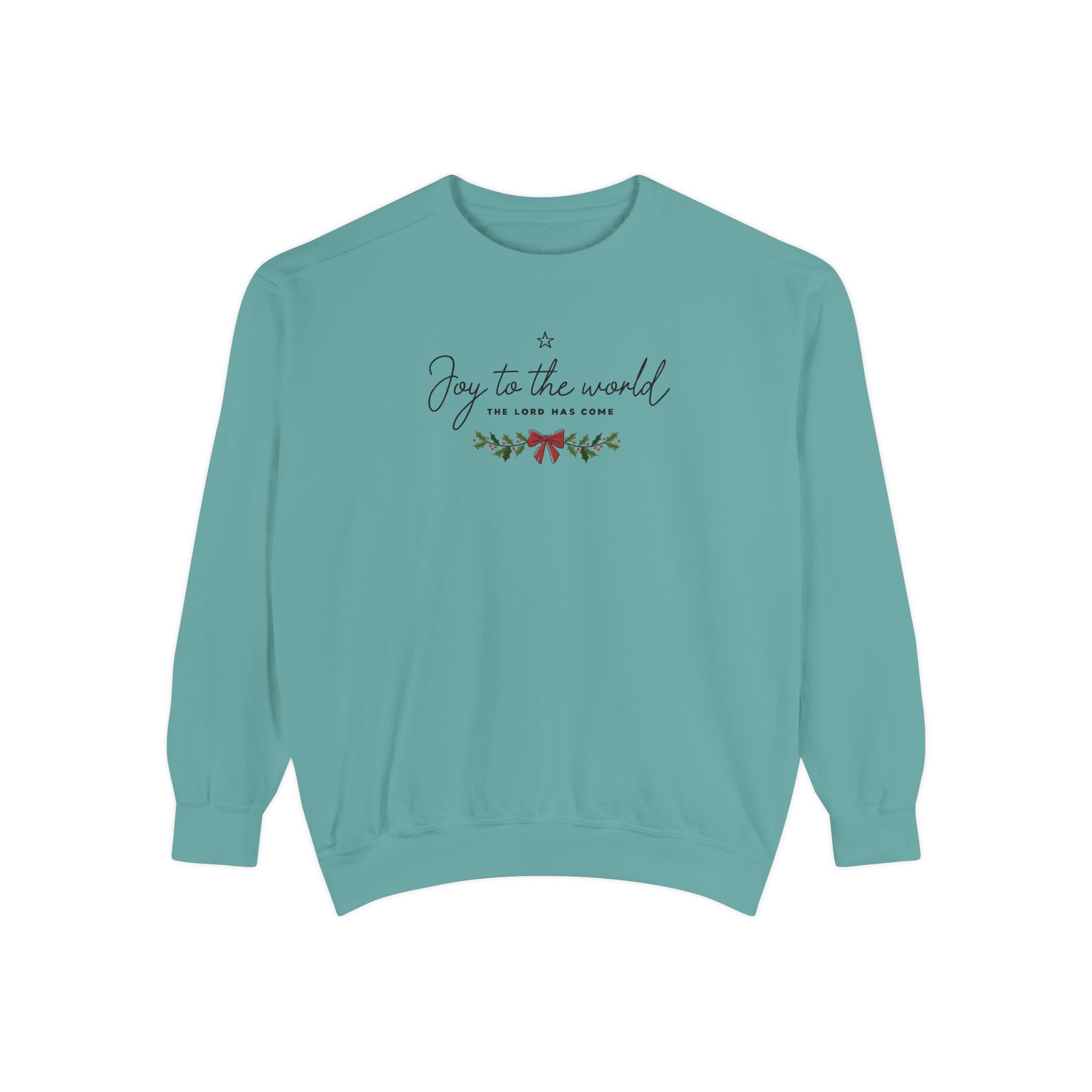 Joy to the World Comfort Colors Unisex Sweatshirt | Cozy Holiday Gift, Casual Fashion, Christmas Apparel, Festive Sweater, Unisex Holiday Wear