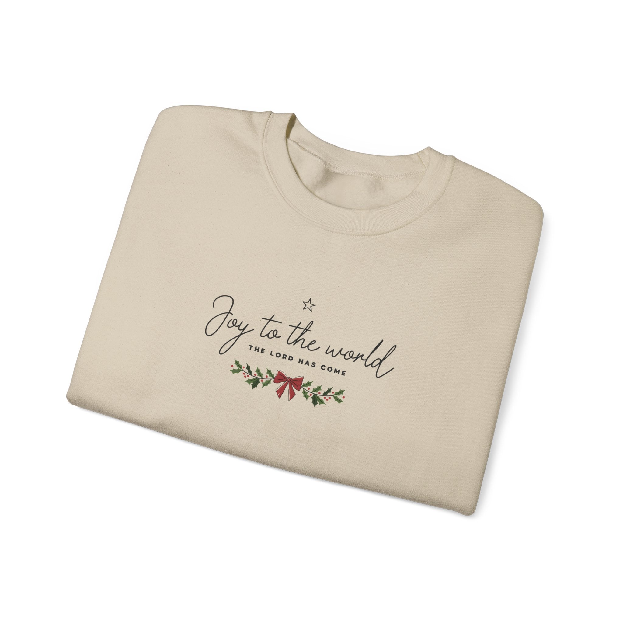 Joy to the World Gildan Unisex Sweatshirt | Faith Crewneck Pullover | Holiday Cozy Winter Gift Top