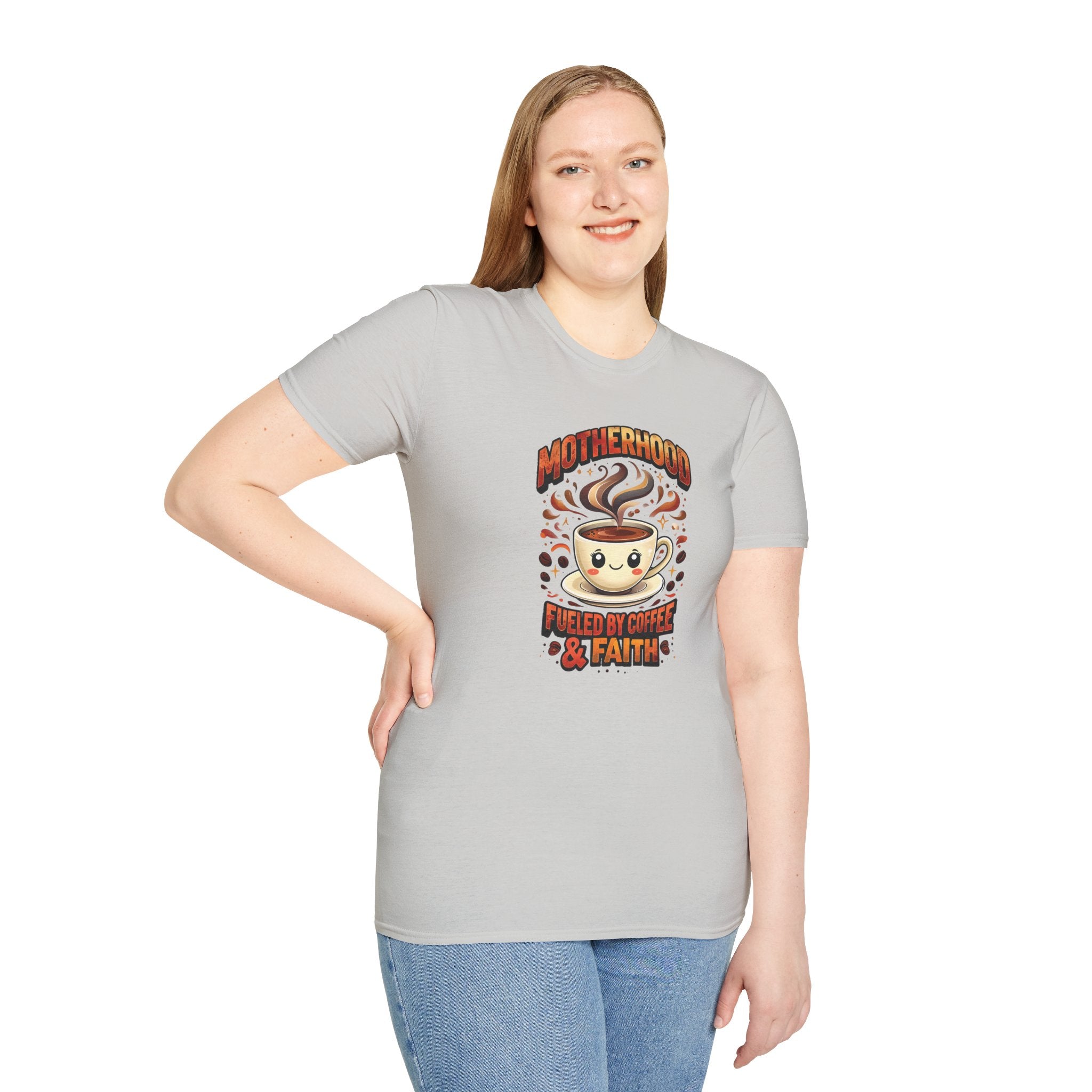 Motherhood Fueled By Coffee & Faith Gildan tshirt | Christian Mom Shirt and gift