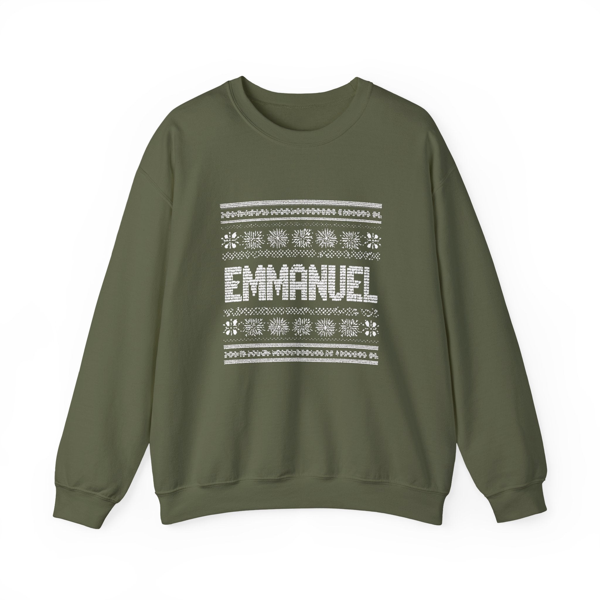 Emmanuel Gildan Unisex Christmas Crewneck Sweatshirt |Christian Holiday Gift