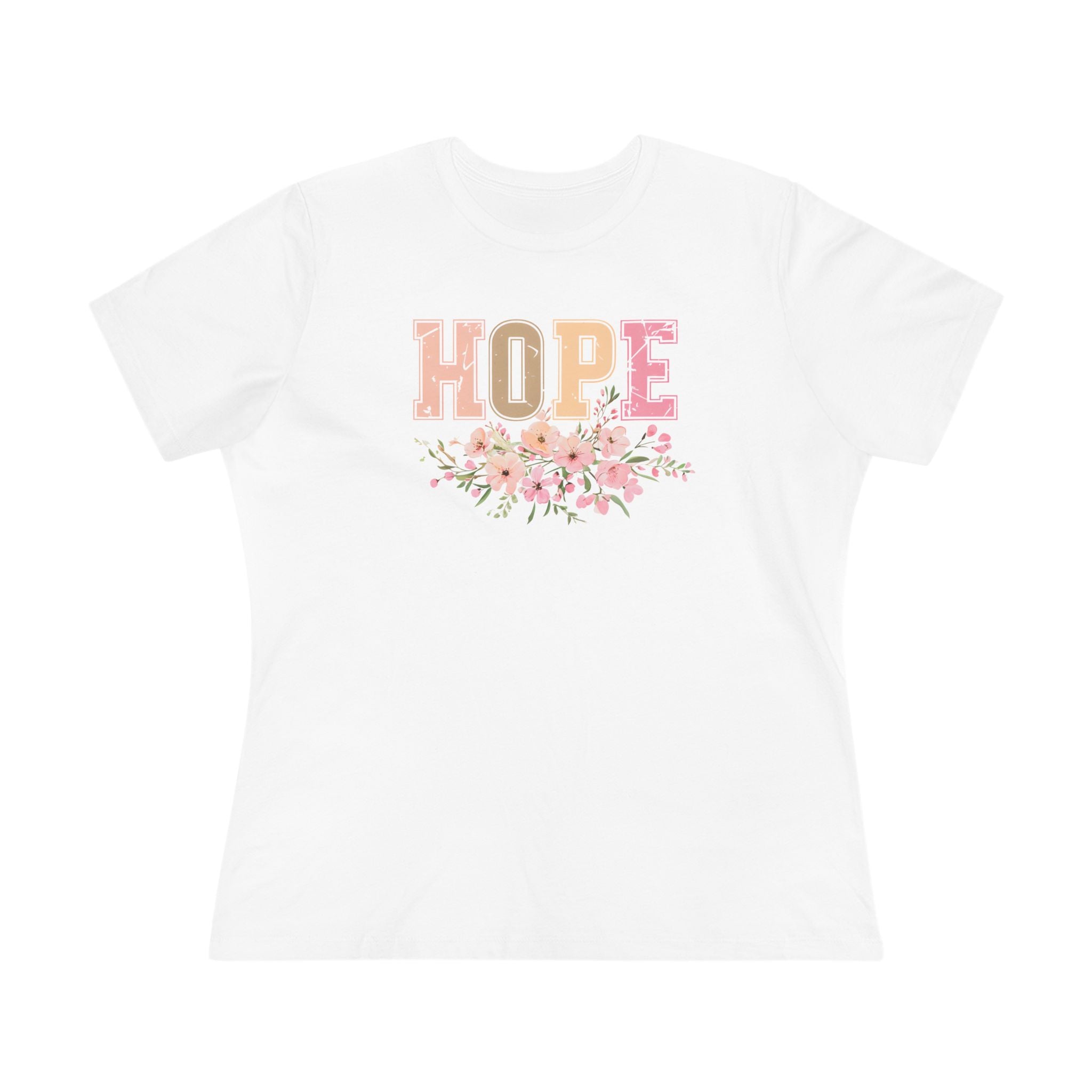 Hope Bella + Canvas Christian T-Shirt with Floral Design – Faith-Based Shirt for Women, Bible Verse Inspired Gift Idea