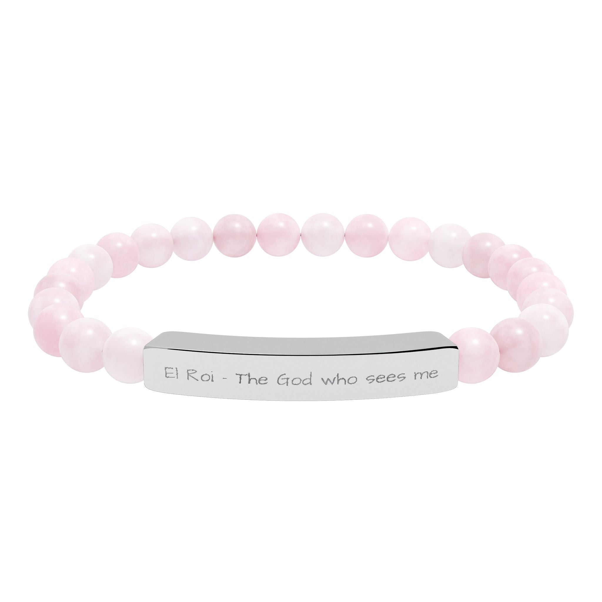 El Roi Christian Bracelet for Women | Natural Stone Stretch | Faith Jewelry Gift