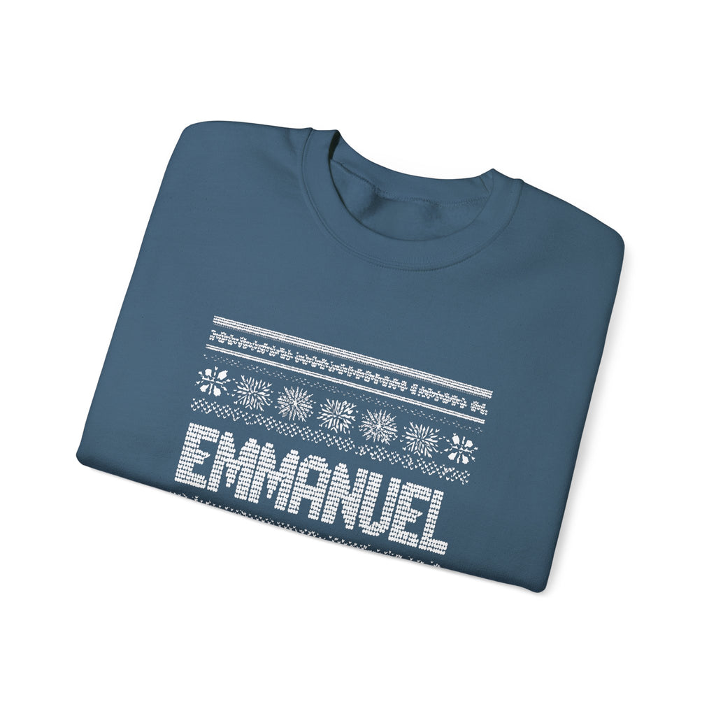 Emmanuel Gildan Unisex Christmas Crewneck Sweatshirt |Christian Holiday Gift