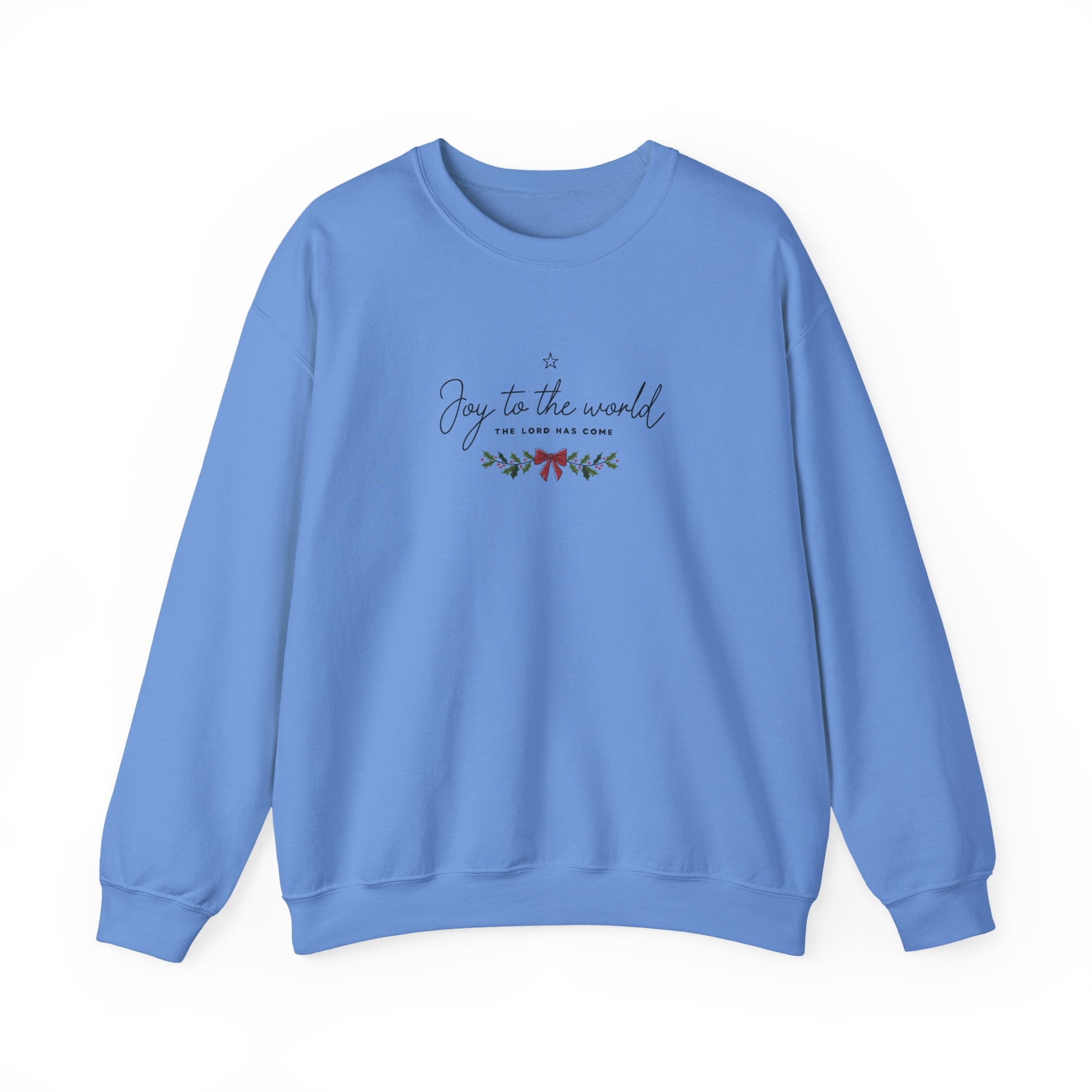 Joy to the World Gildan Unisex Sweatshirt | Faith Crewneck Pullover | Holiday Cozy Winter Gift Top