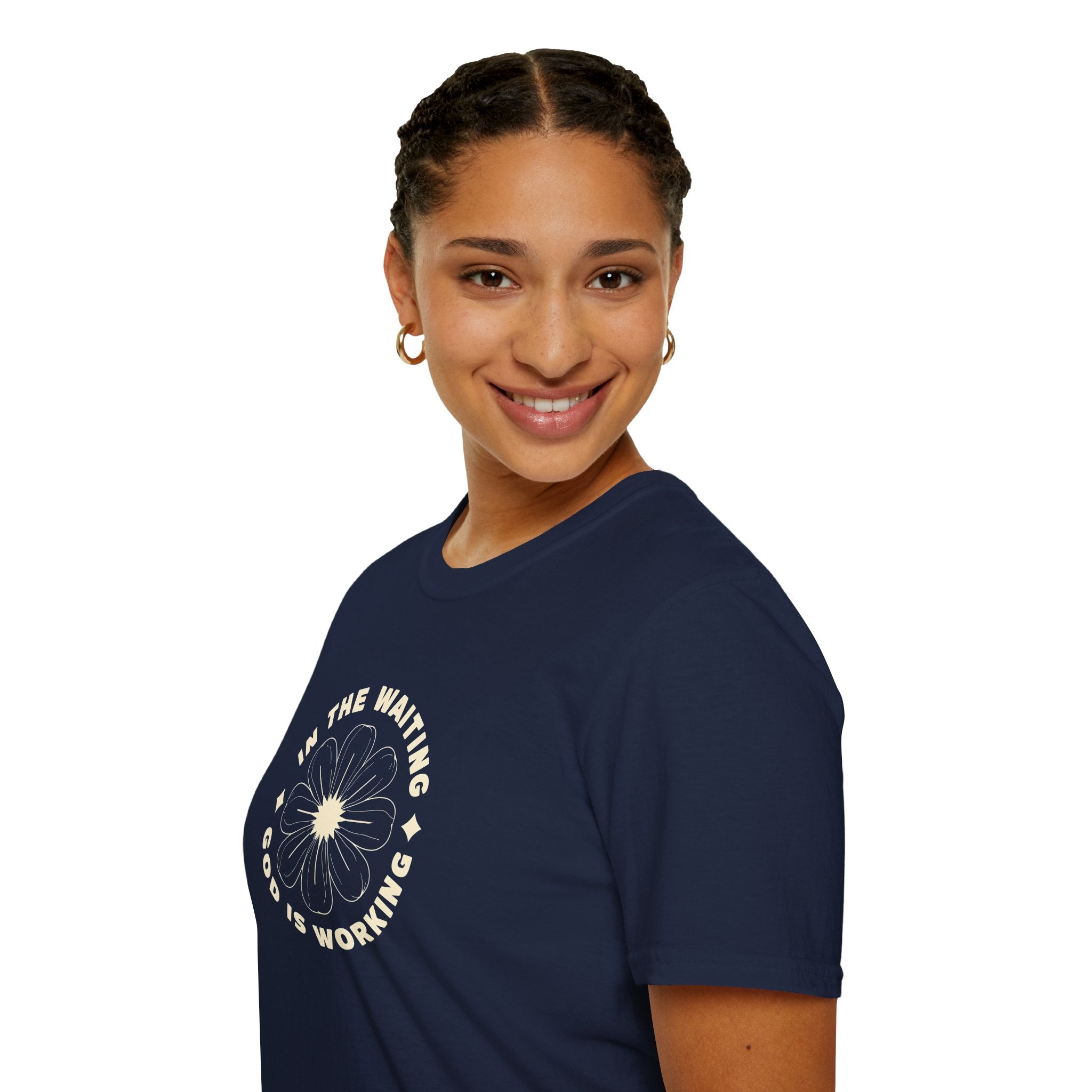 In the Waiting God Is Working Christian Gildan Unisex T-shirt | Women’s Faith Graphic Tee