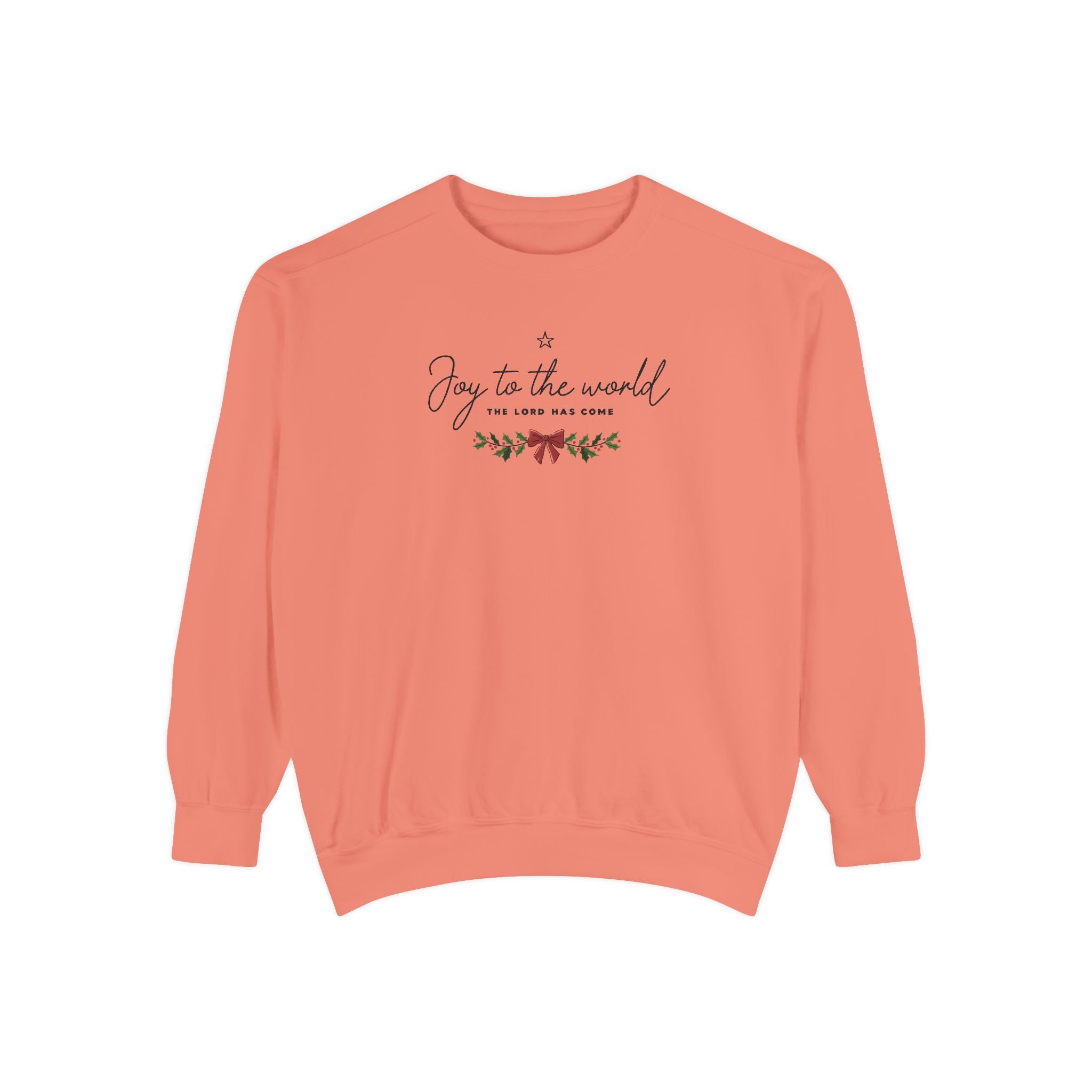 Joy to the World Comfort Colors Unisex Sweatshirt | Cozy Holiday Gift, Casual Fashion, Christmas Apparel, Festive Sweater, Unisex Holiday Wear