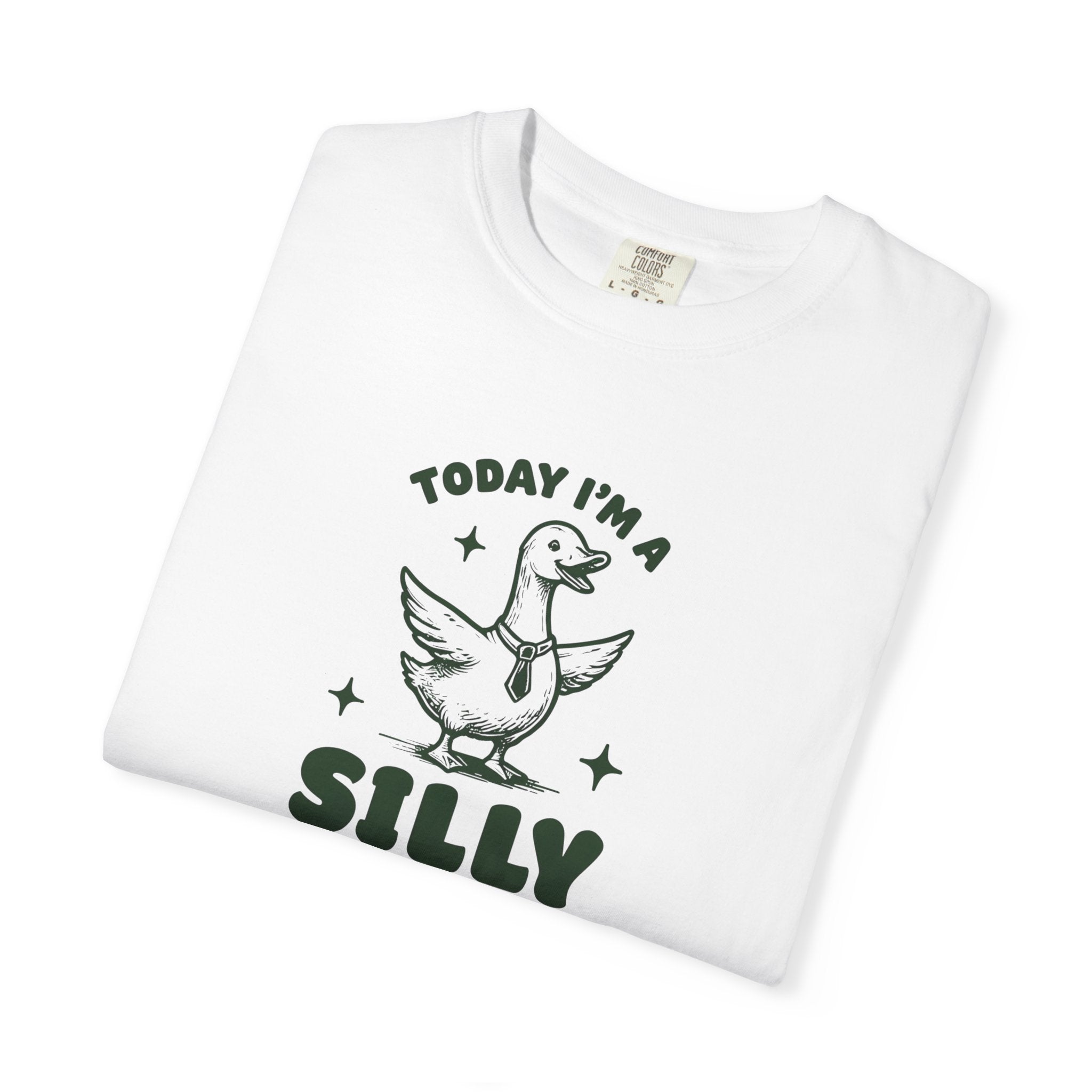 God’s Silly Goose with tie Christian T-Shirt | Graphic Tee | Unisex Garment Dyed Cotton Top S-4XL