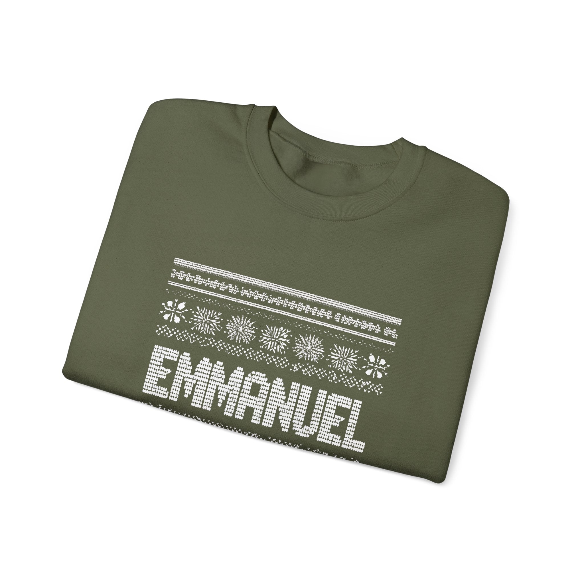 Emmanuel Gildan Unisex Christmas Crewneck Sweatshirt |Christian Holiday Gift