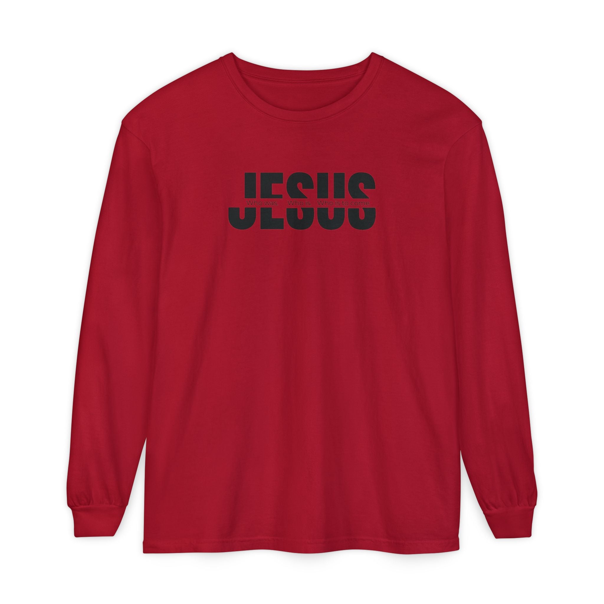 Jesus Comfort Colors Christian Long Sleeve Shirt | Faith Graphic Tee | Garment Dyed Cotton