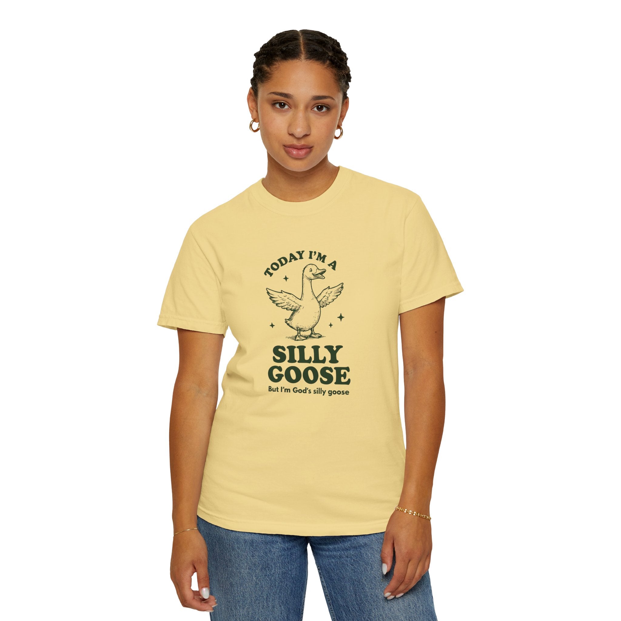 God’s Silly Goose without the tie | Unisex Garment Dyed Comfort Colors | Christian Graphic T-shirt | S-4XL