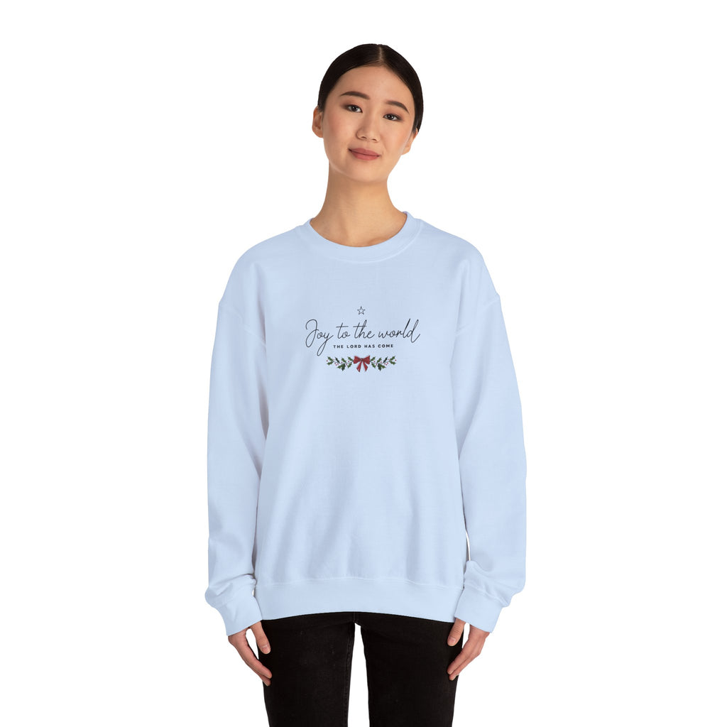 Joy to the World Gildan Unisex Sweatshirt | Faith Crewneck Pullover | Holiday Cozy Winter Gift Top