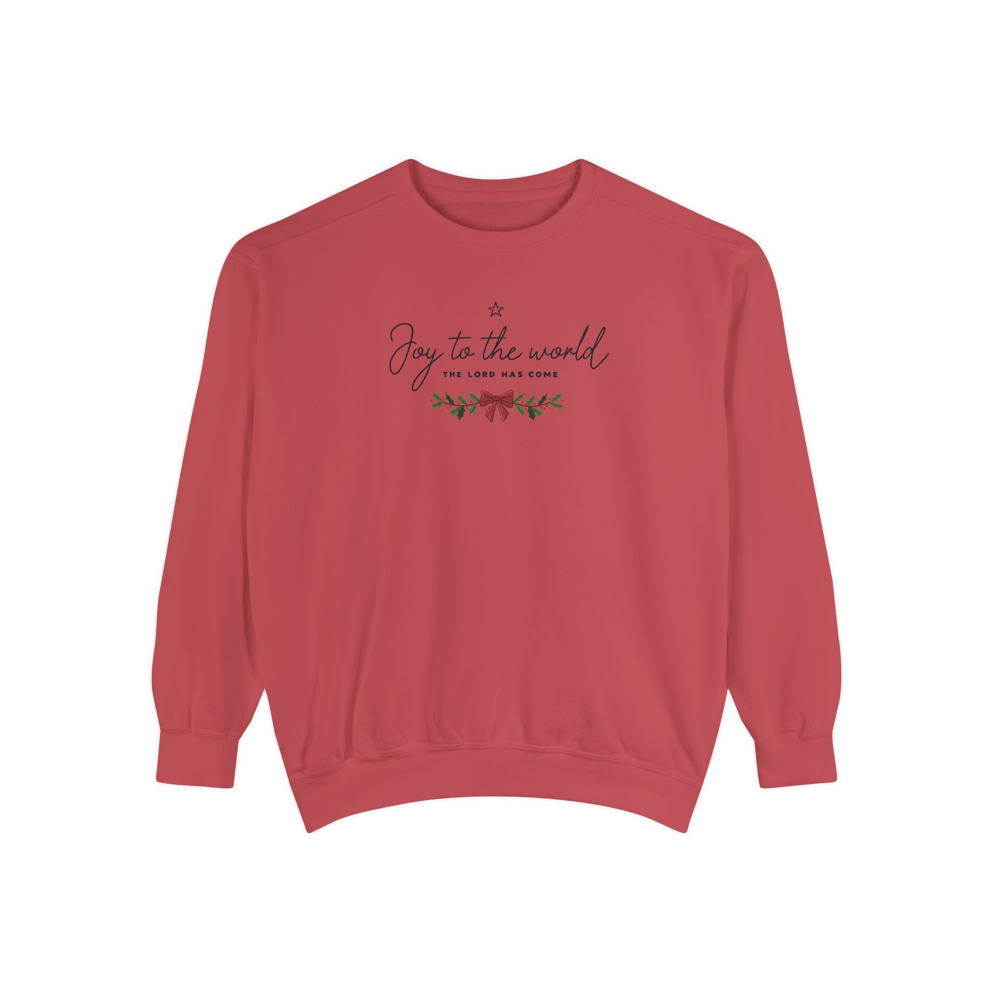 Joy to the World Comfort Colors Unisex Sweatshirt | Cozy Holiday Gift, Casual Fashion, Christmas Apparel, Festive Sweater, Unisex Holiday Wear