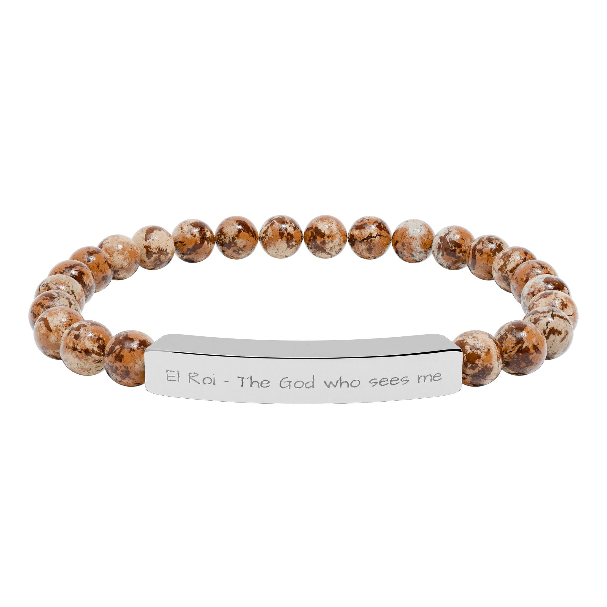 El Roi Christian Bracelet for Women | Natural Stone Stretch | Faith Jewelry Gift