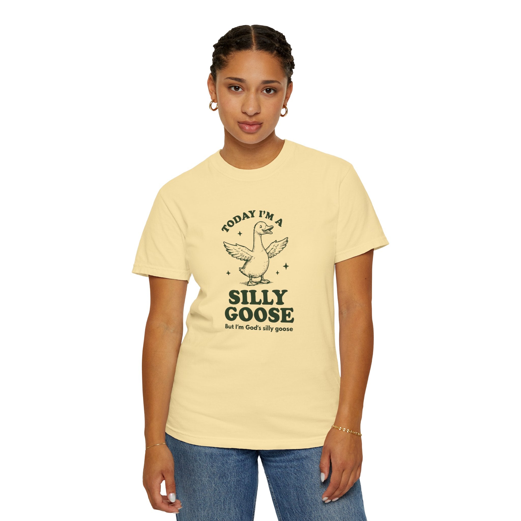 God’s Silly Goose without the tie | Unisex Garment Dyed Comfort Colors | Christian Graphic T-shirt | S-4XL