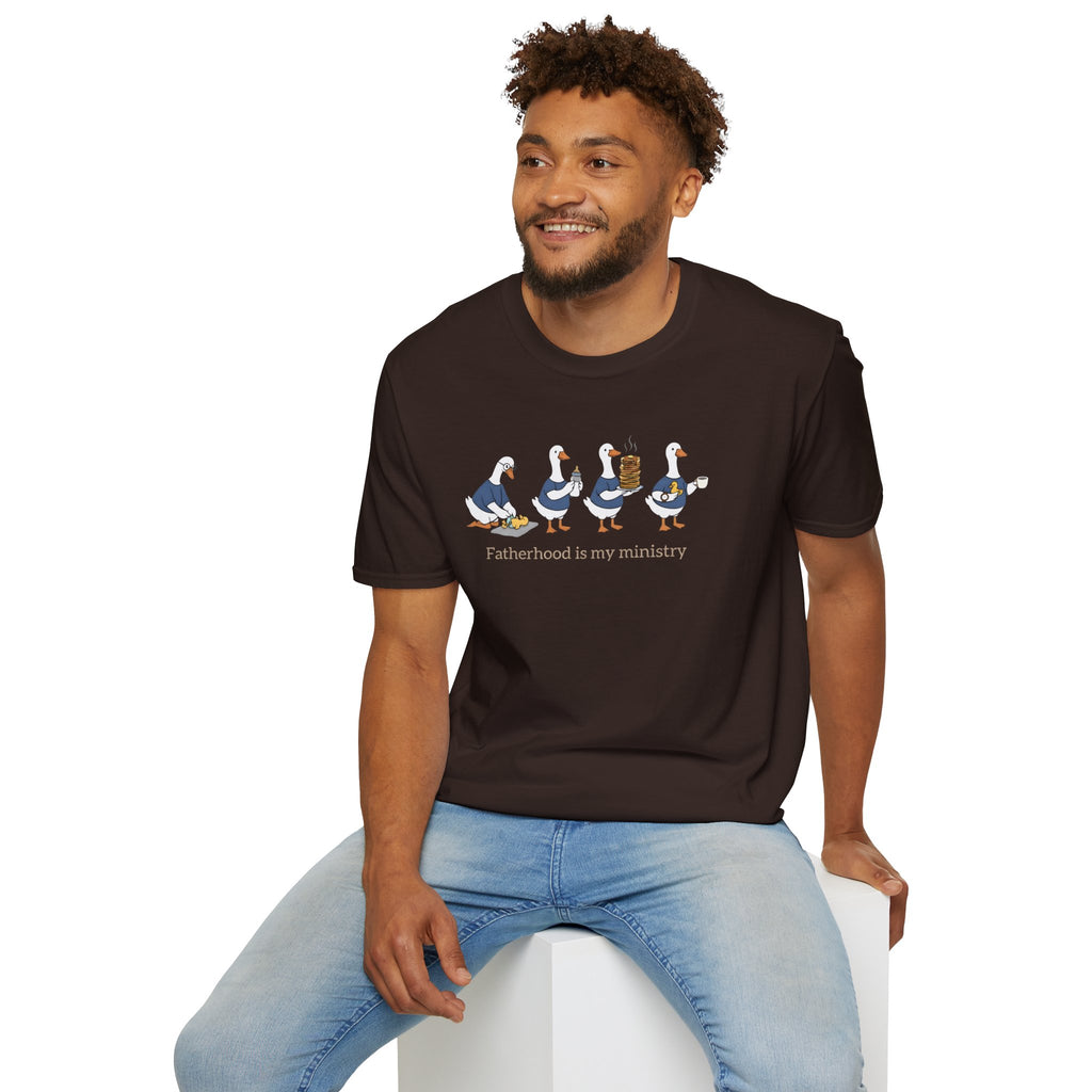 Fatherhood Is My Ministry Gildan T-Shirt | Christian Dad Gift | Faith-Based Tee