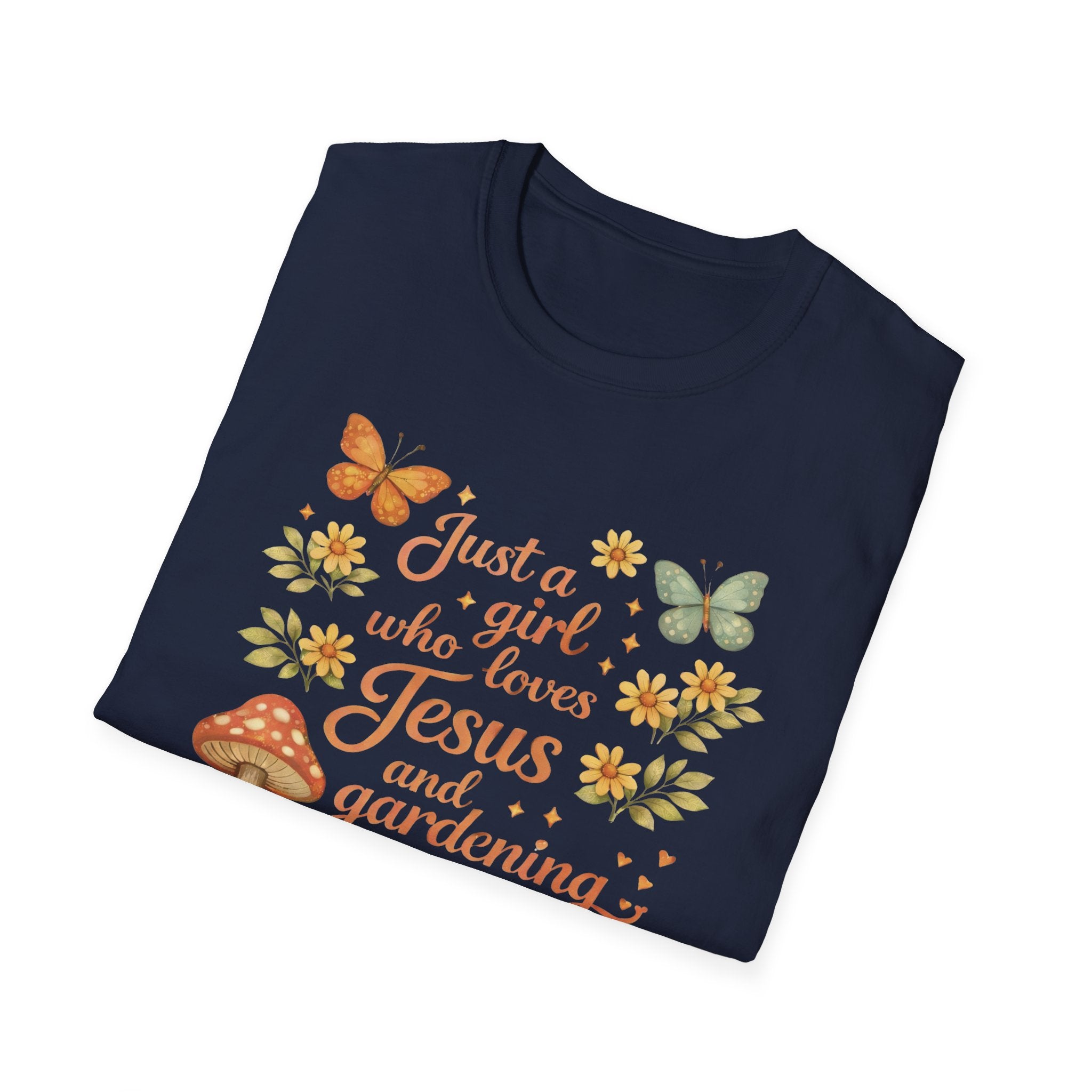 Just A Girl Who Loves Jesus and Gardening Gildan Unisex Tshirt | Christian Gardening T-Shirt | Faith Shirt | Cotton Tee
