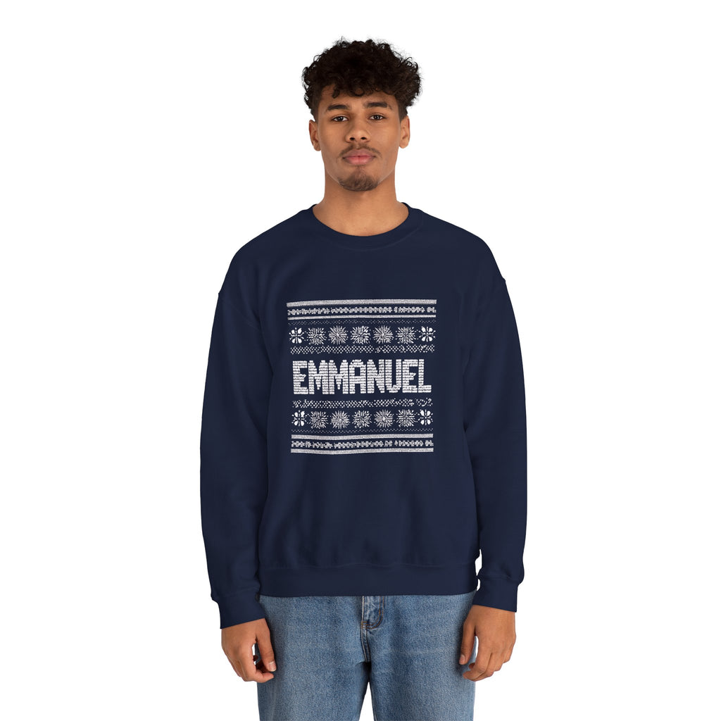 Emmanuel Gildan Unisex Christmas Crewneck Sweatshirt |Christian Holiday Gift
