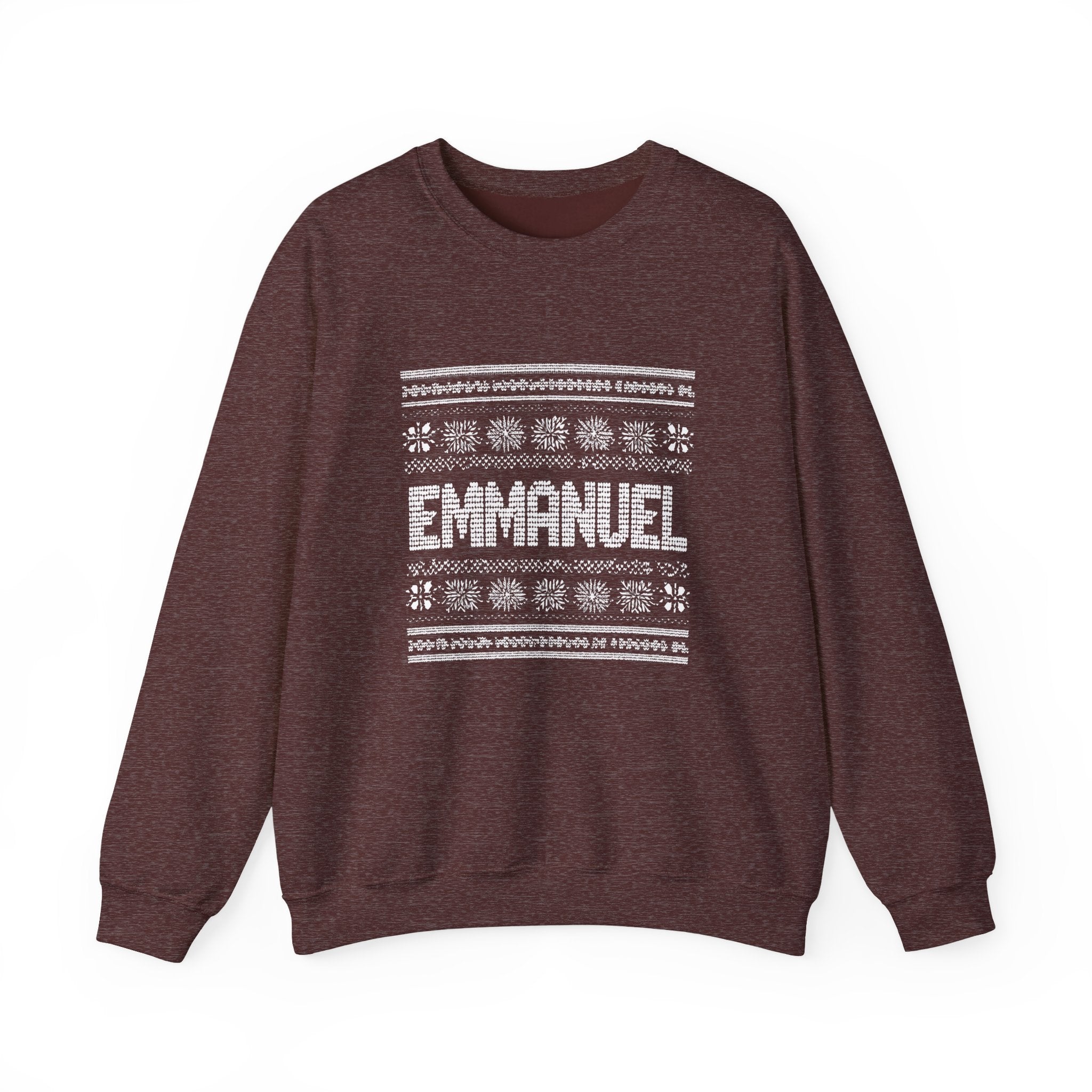 Emmanuel Gildan Unisex Christmas Crewneck Sweatshirt |Christian Holiday Gift