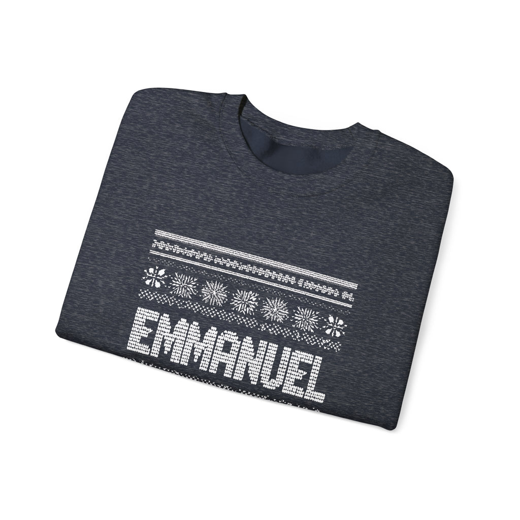 Emmanuel Gildan Unisex Christmas Crewneck Sweatshirt |Christian Holiday Gift