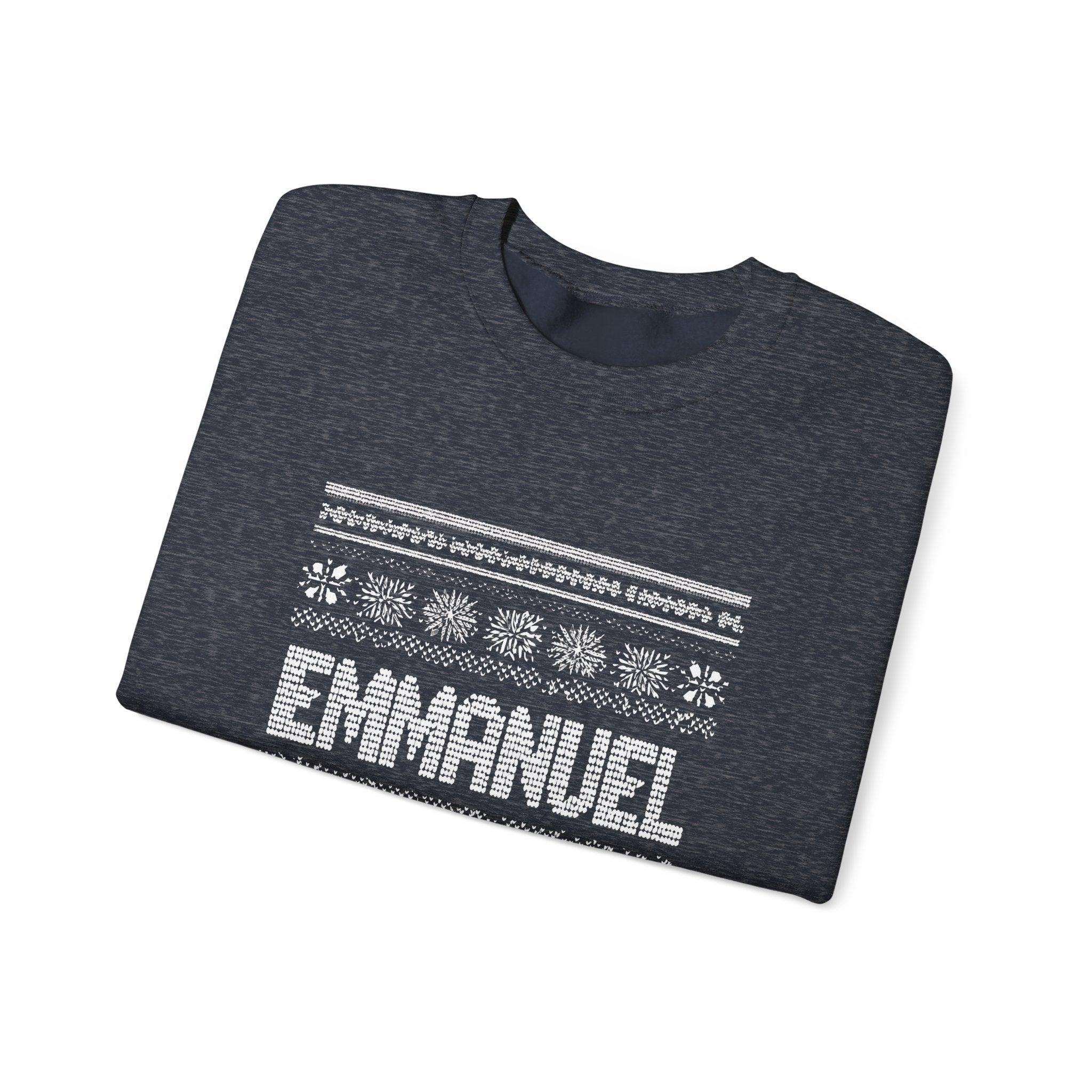 Emmanuel Gildan Unisex Christmas Crewneck Sweatshirt |Christian Holiday Gift