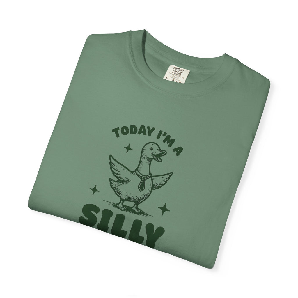 God’s Silly Goose with tie Christian T-Shirt | Graphic Tee | Unisex Garment Dyed Cotton Top S-4XL