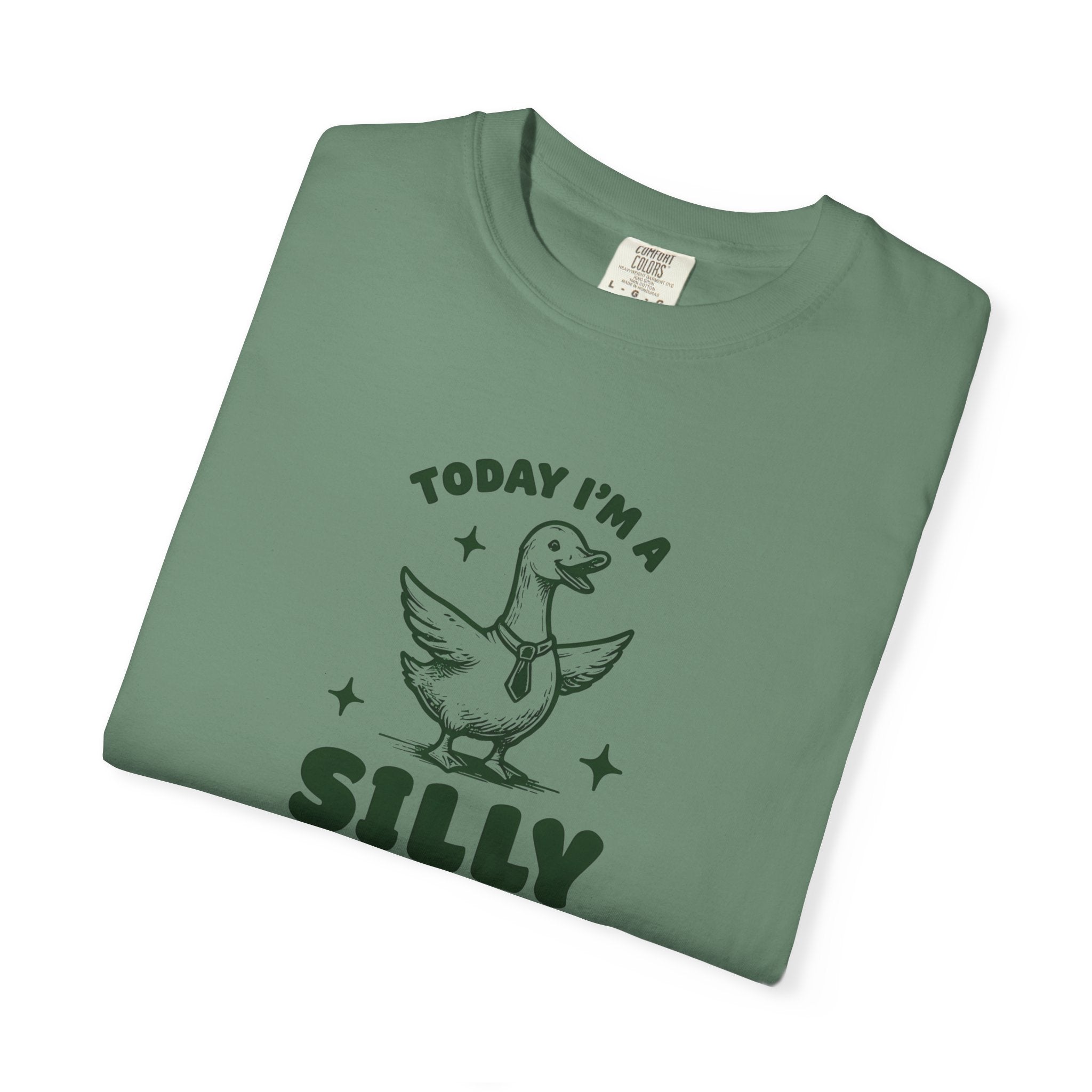 God’s Silly Goose with tie Christian T-Shirt | Graphic Tee | Unisex Garment Dyed Cotton Top S-4XL