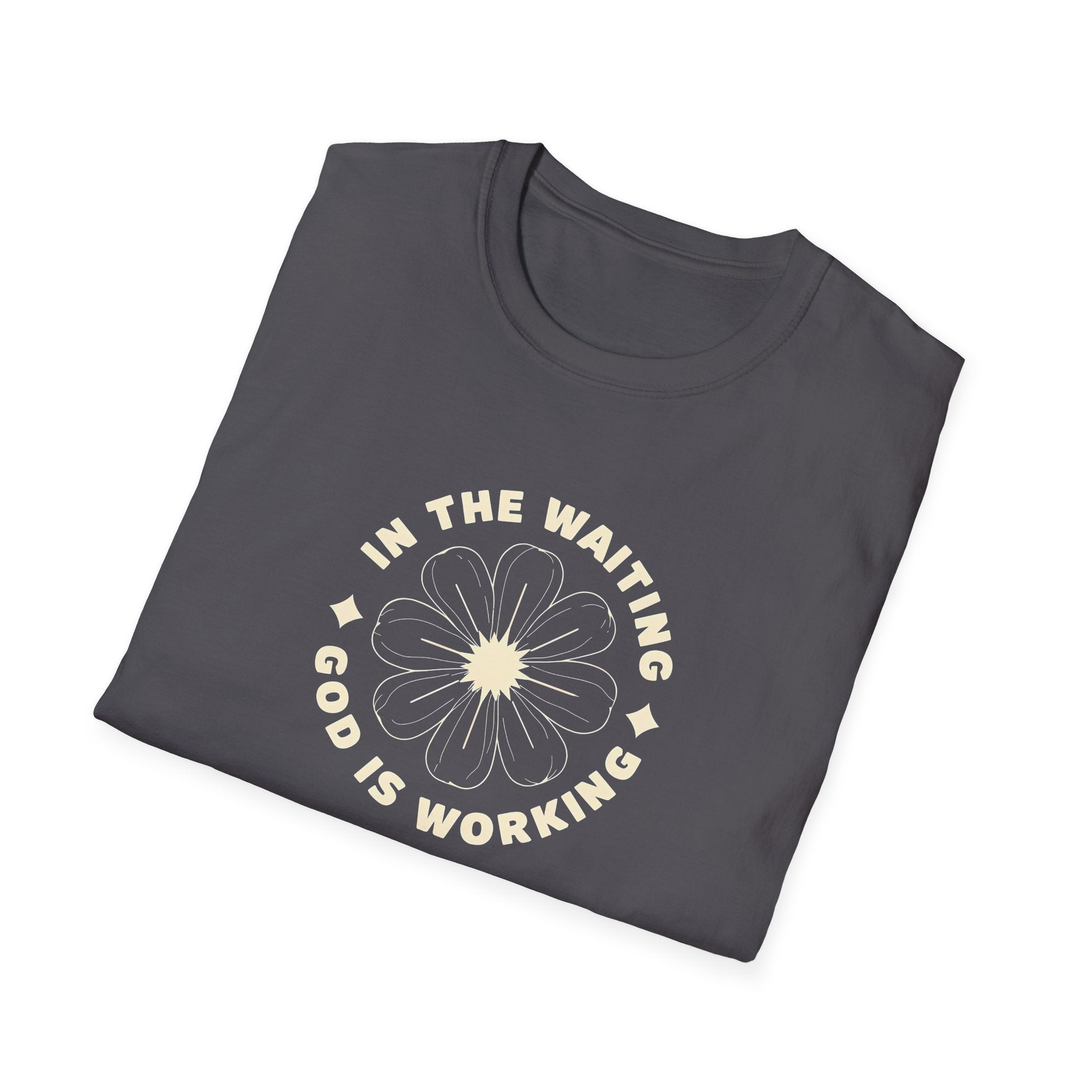 In the Waiting God Is Working Christian Gildan Unisex T-shirt | Women’s Faith Graphic Tee