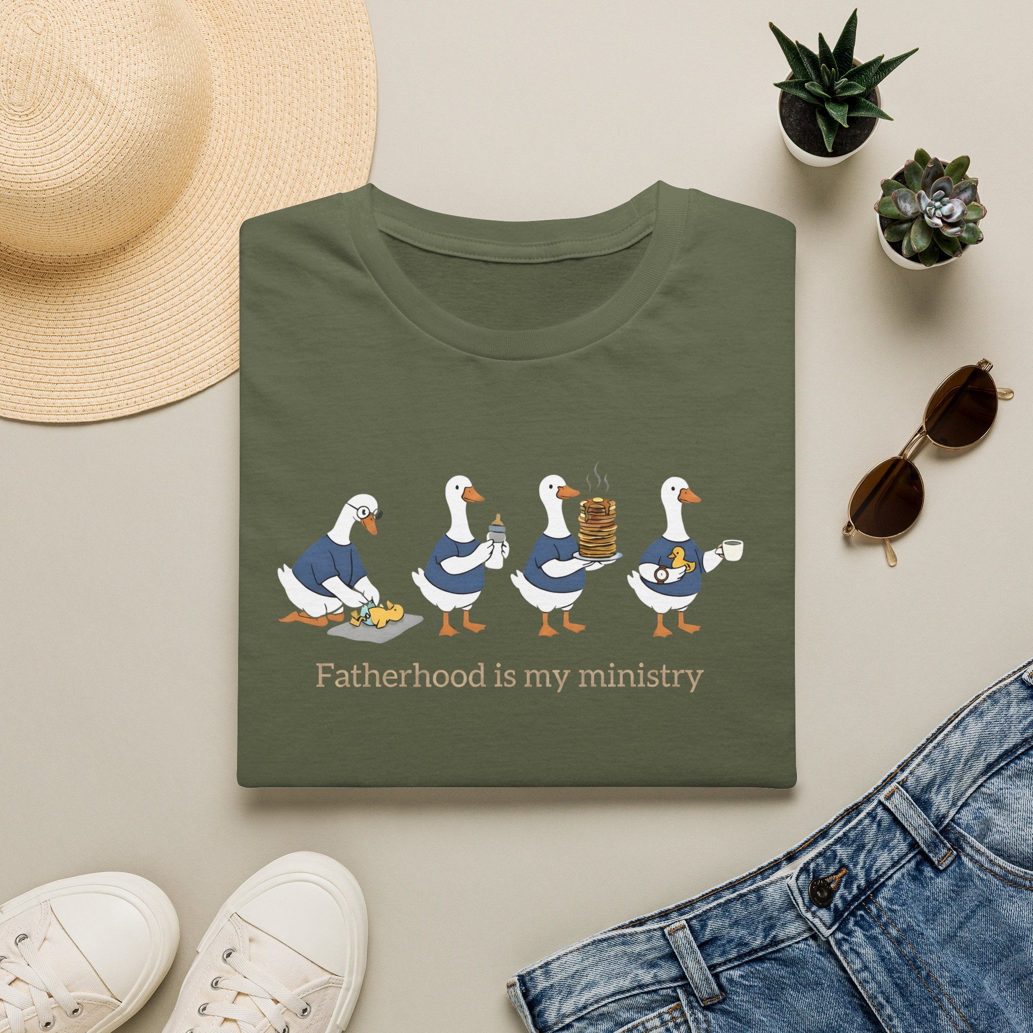 Fatherhood Is My Ministry Gildan T-Shirt | Christian Dad Gift | Faith-Based Tee