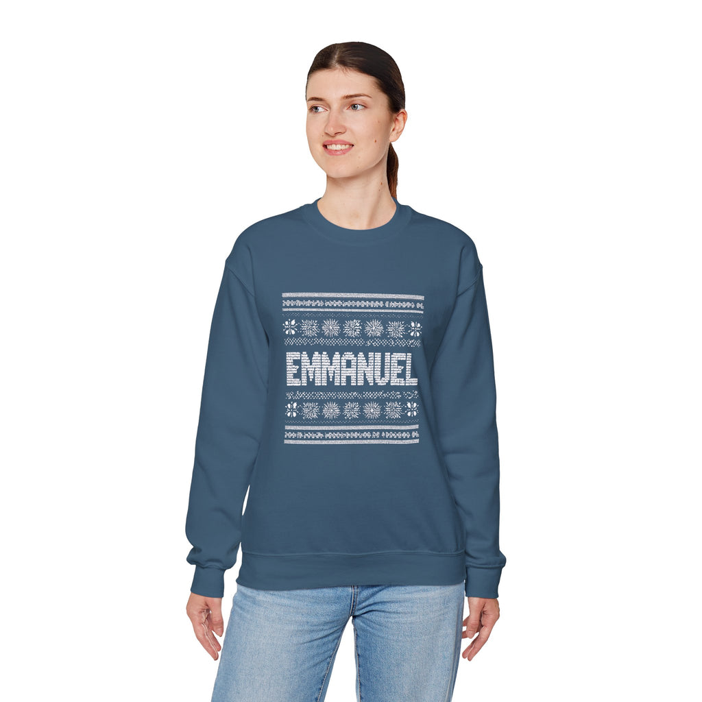 Emmanuel Gildan Unisex Christmas Crewneck Sweatshirt |Christian Holiday Gift