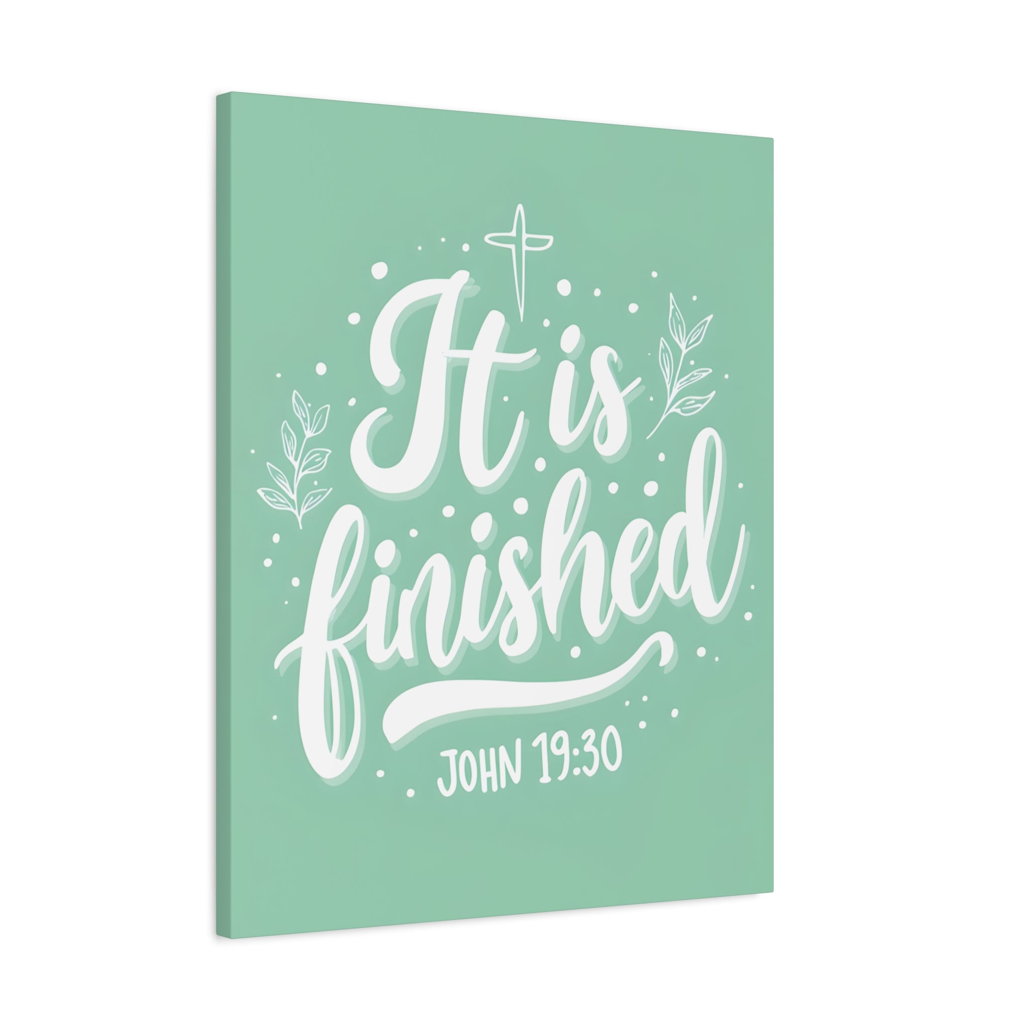 It Is Finished (John 19:30) Matte Canvas Wall Art | Christian Home Decor