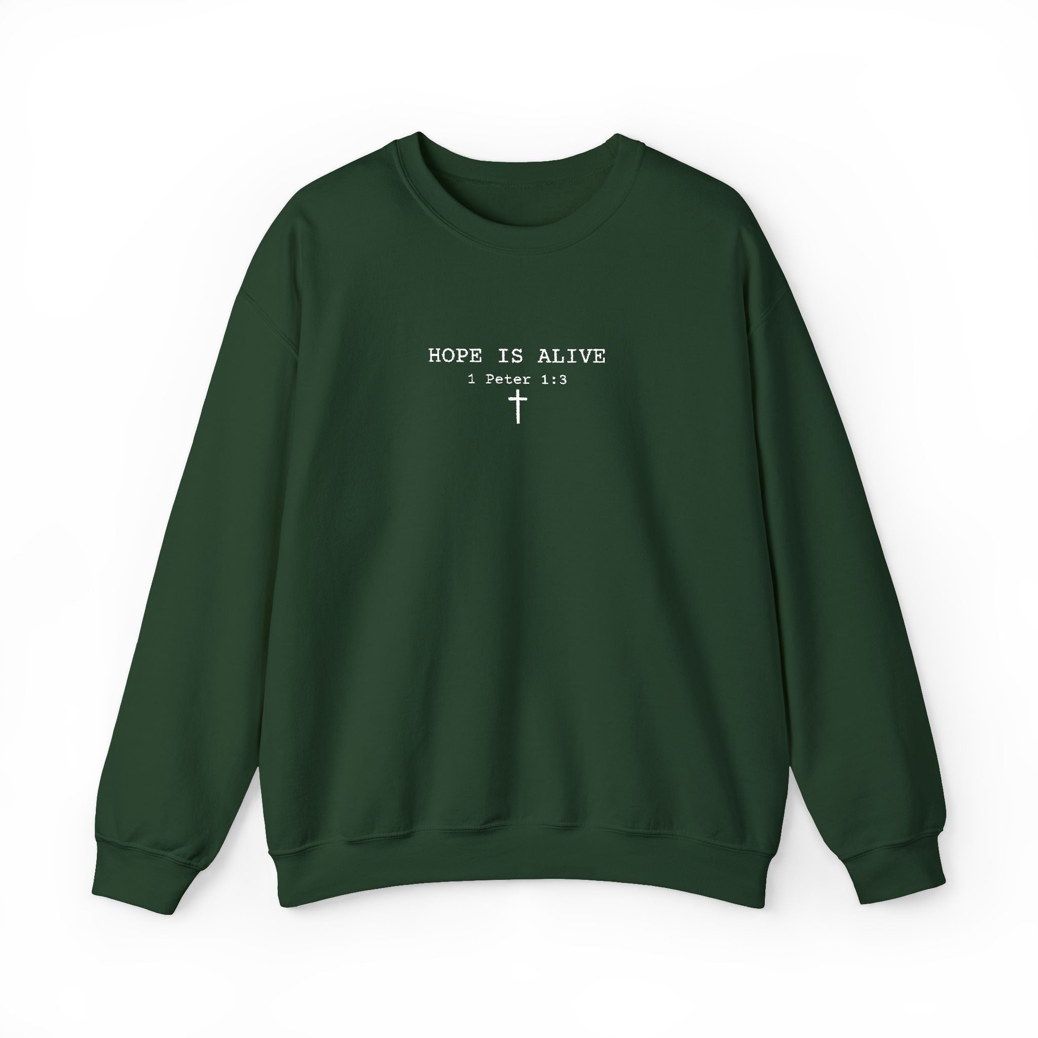 Hope is Alive Embroidered Gildan Unisex Crewneck Sweatshirt | Christian Gift |
