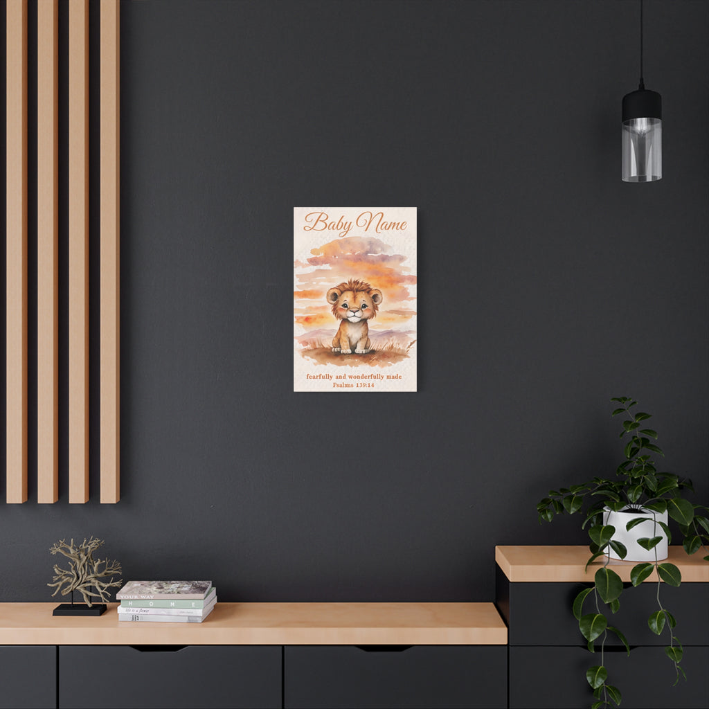 Personalized Christian Nursery Decor | Bible Verse Canvas Art | Nursery Decor, Kids Wall Art, Christian Gift