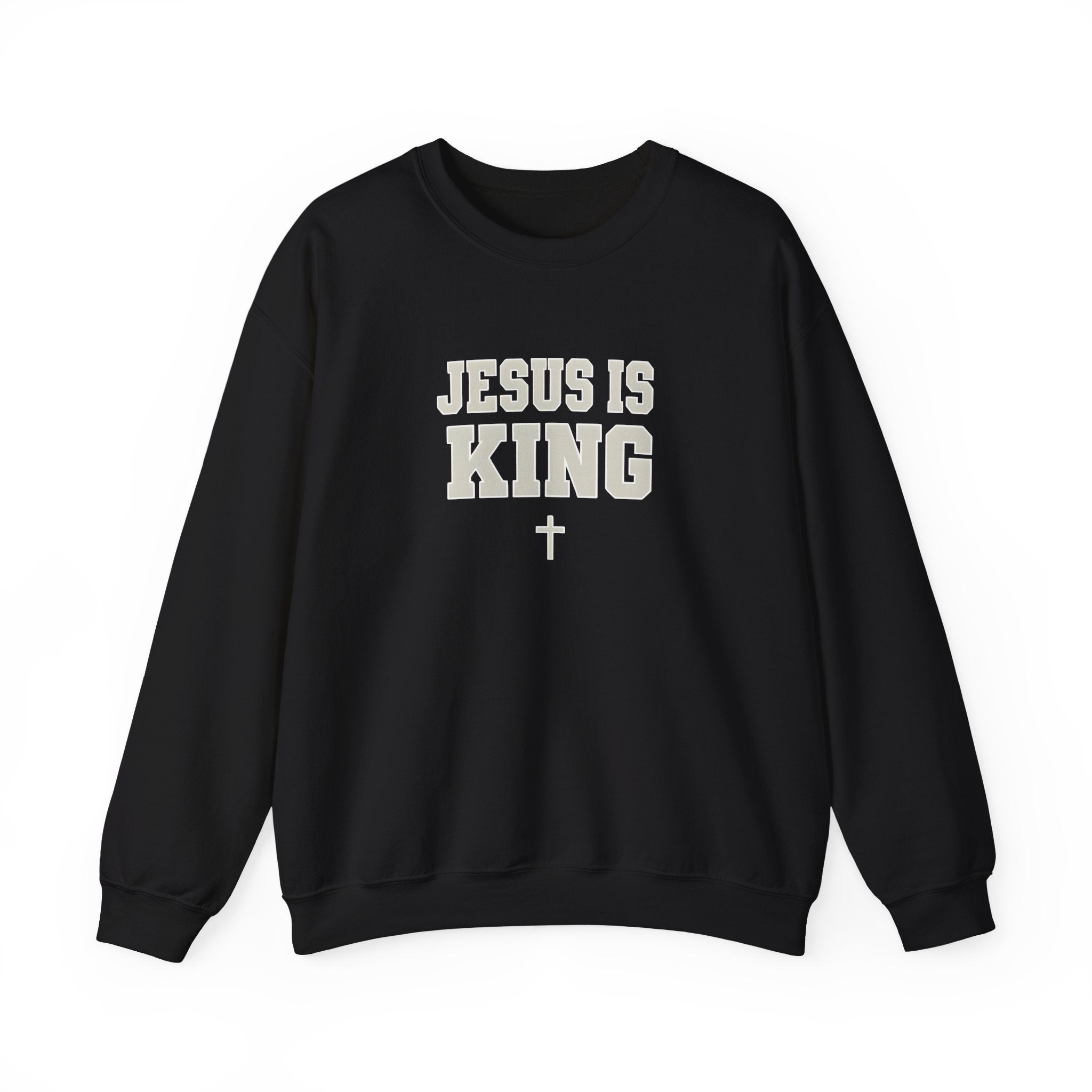 Jesus is King Gildan Unisex Crewneck Sweatshirt | Christian Apparel | Inspirational Gift | Cozy Everyday Wear