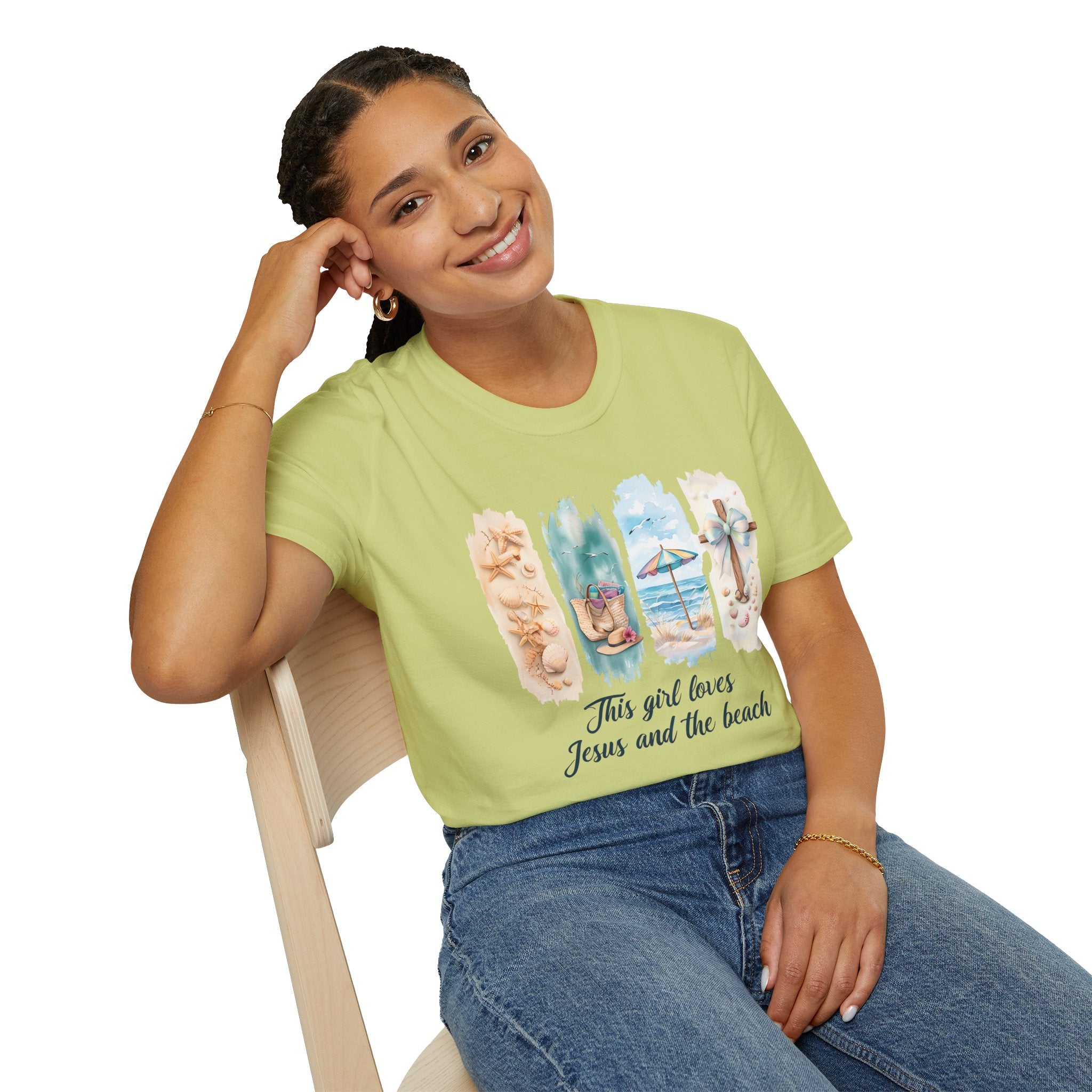 This Girl Loves Jesus and the Beach Shirt – Christian T-Shirts for Women | Faith Based Apparel | Beach Lover T-Shirt, Faith T-Shirt, Jesus Shirt, Summer Apparel, Christian Gifts, Casual...