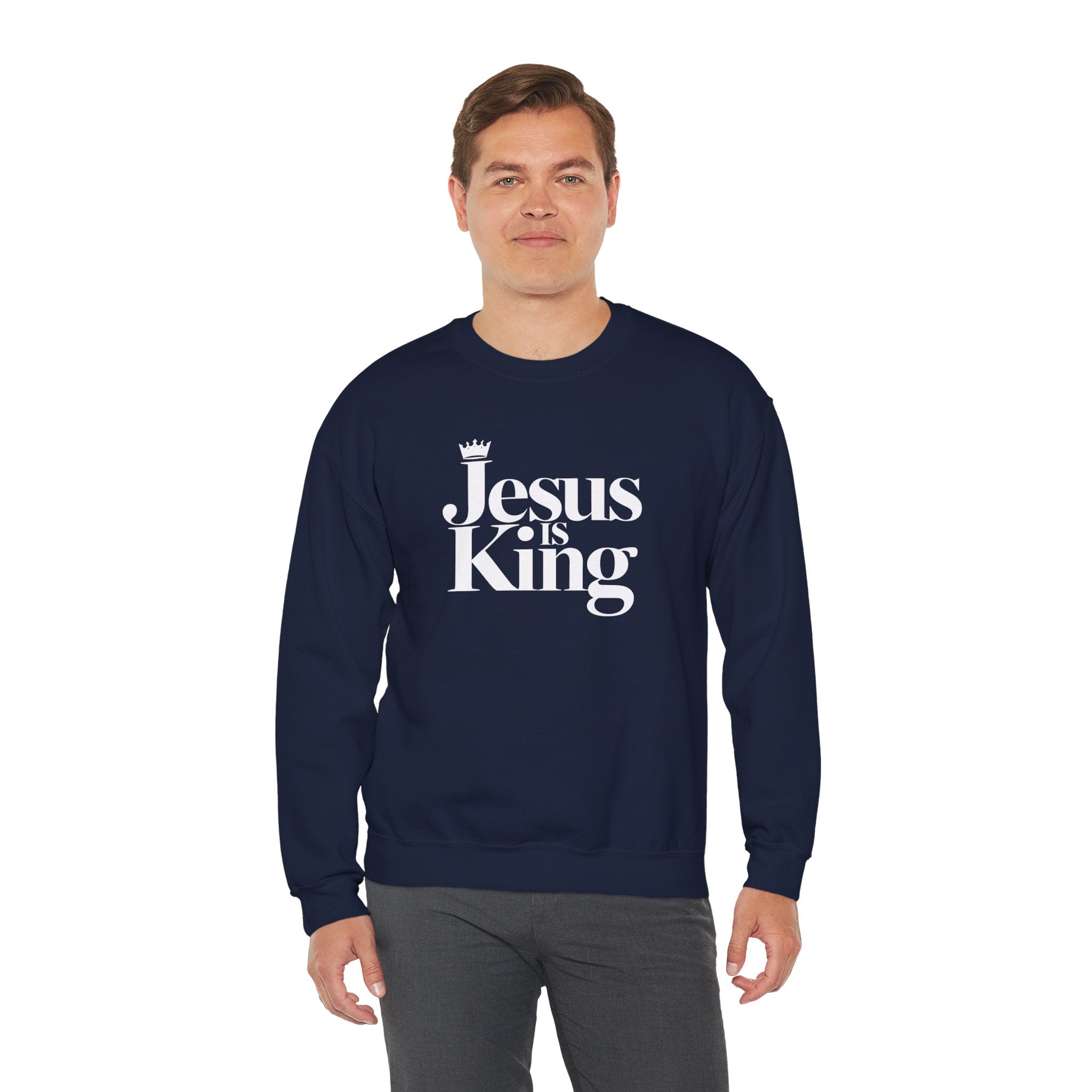 Jesus Is King Sweatshirt — Christian Faith Crewneck