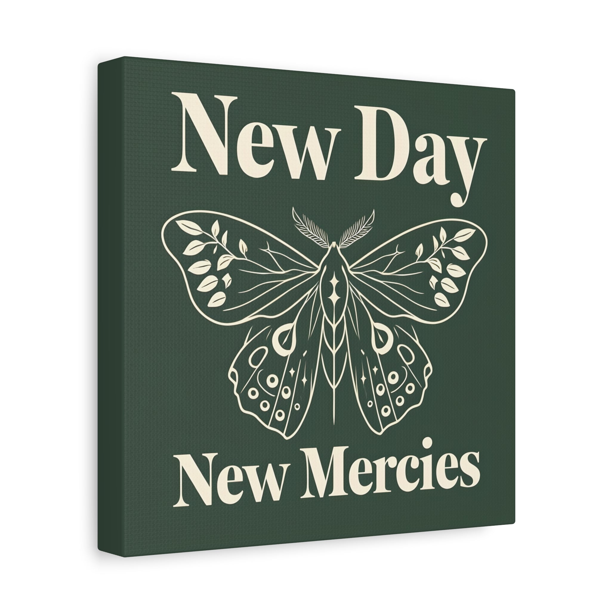New Day New Mercies Christian Matte Canvas Wall Art | Faith Home Decor | Christian Housewarming Gift