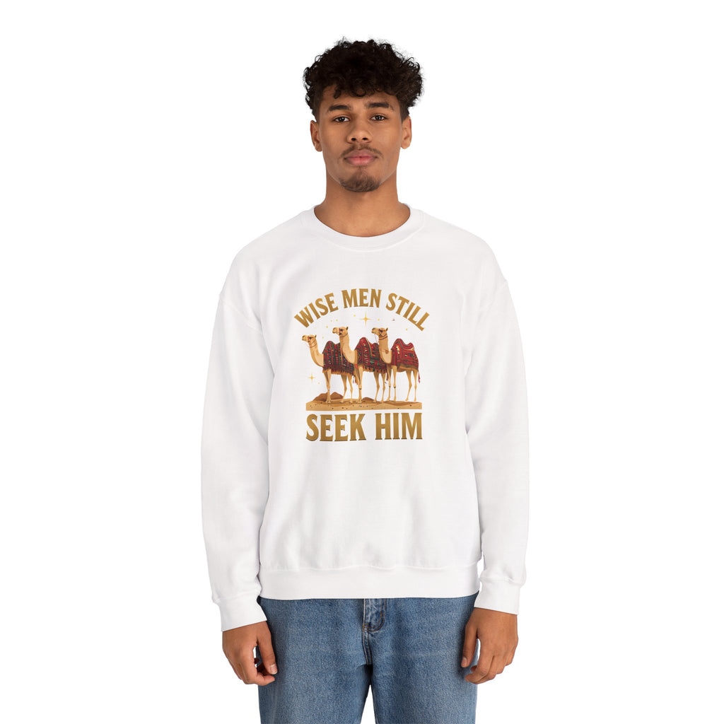 Wise Men Still Seek Him Gildan Unisex Crewneck Sweatshirt | Gift for Men | Religious Holiday Apparel