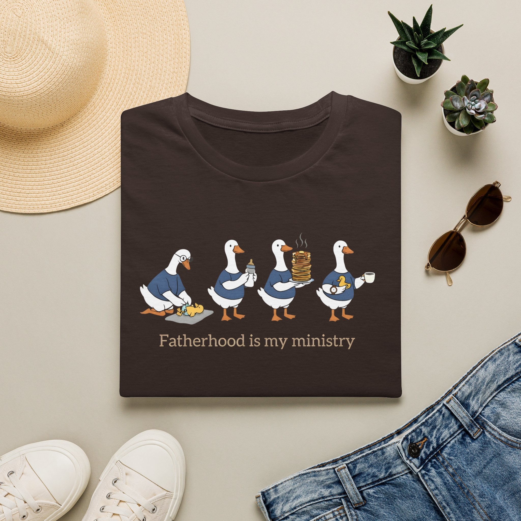 Fatherhood Is My Ministry Gildan T-Shirt | Christian Dad Gift | Faith-Based Tee